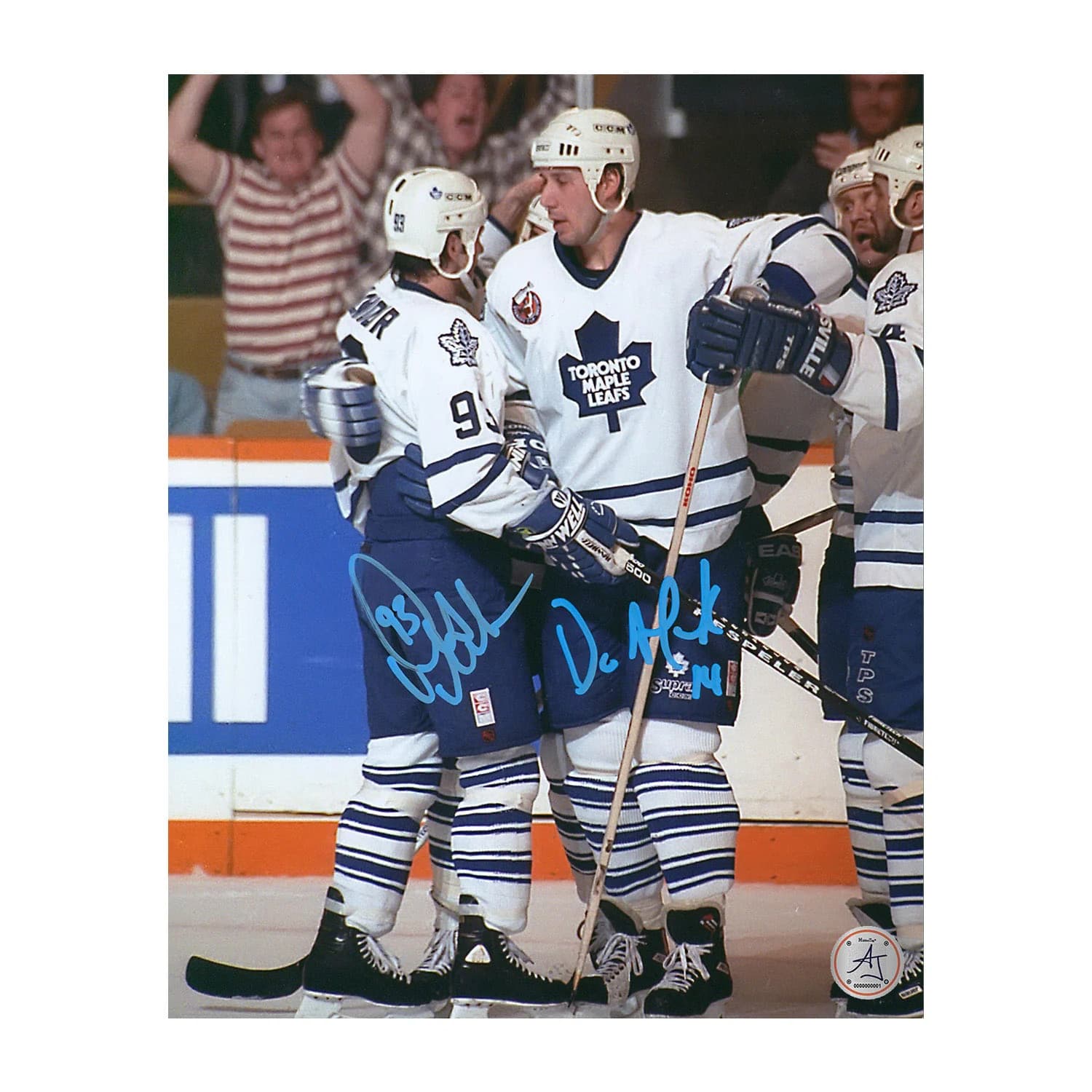 Doug Gilmour & Dave Andreychuk Dual Signed Toronto Maple Leafs 8x10 Photo Doug Gilmour Photo 8x10-dave-andreychuk-dual, Toronto Maple Leafs, supplier stock photo