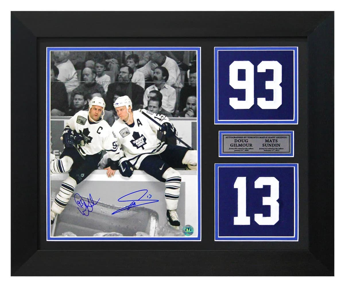 Doug Gilmour & Mats Sundin Toronto Maple Leafs Signed 20x24 Number Frame Doug Gilmour Other 20x24-mats-sundin-number-frame, Toronto Maple Leafs, supplier stock photo