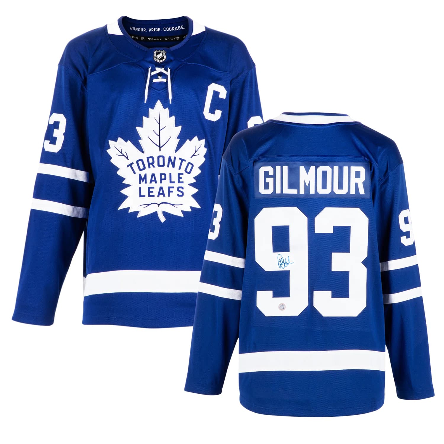 Doug Gilmour Autographed Toronto Maple Leafs Blue Fanatics Breakaway Jersey Doug Gilmour Jersey blue-breakaway, Toronto Maple Leafs, view 3, supplier stock photo