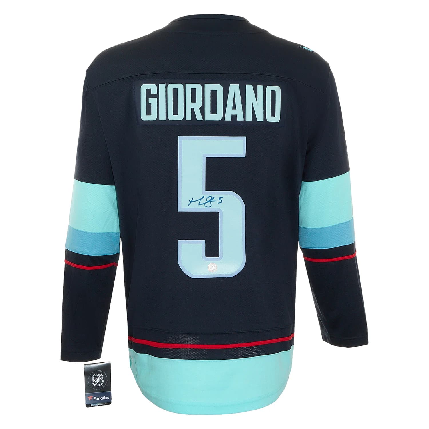 Mark Giordano Autographed Seattle Kraken Fanatics Breakaway Jersey Mark Giordano Jersey breakaway, Seattle Kraken, supplier stock photo