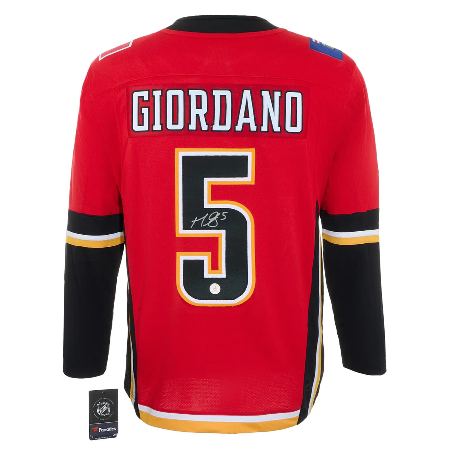 Mark Giordano Signed Calgary Flames Black Logo Fanatics Breakaway Jersey Mark Giordano Jersey black-logo-breakaway, Calgary Flames, supplier stock photo