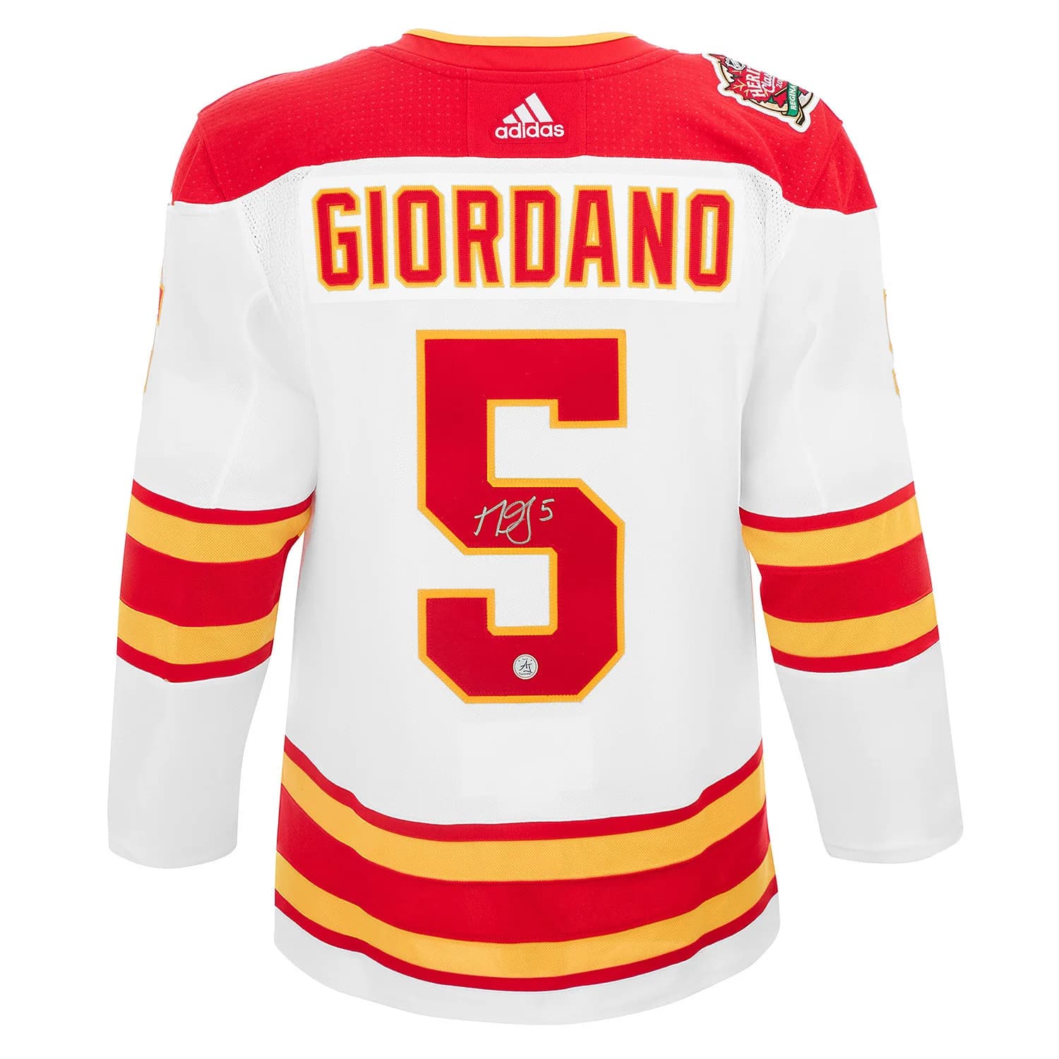 Mark Giordano Signed Calgary Flames 2019 Heritage Classic adidas Jersey Mark Giordano Jersey 2019-heritage-classic-adidas, Calgary Flames, supplier stock photo