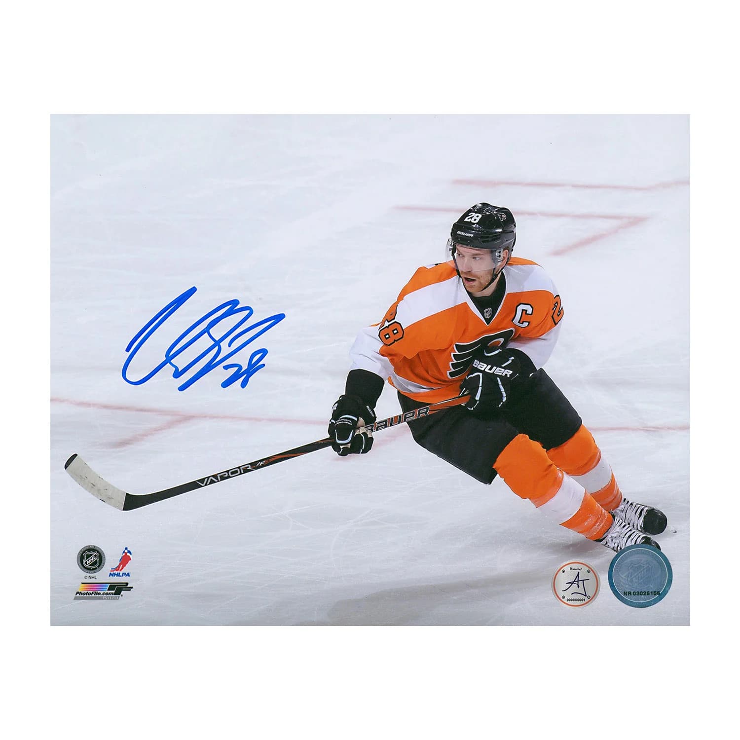 Claude Giroux Autographed Philadelphia Flyers Game Action 8x10 Photo Claude Giroux Photo 8x10-game-action, Philadelphia Flyers, supplier stock photo