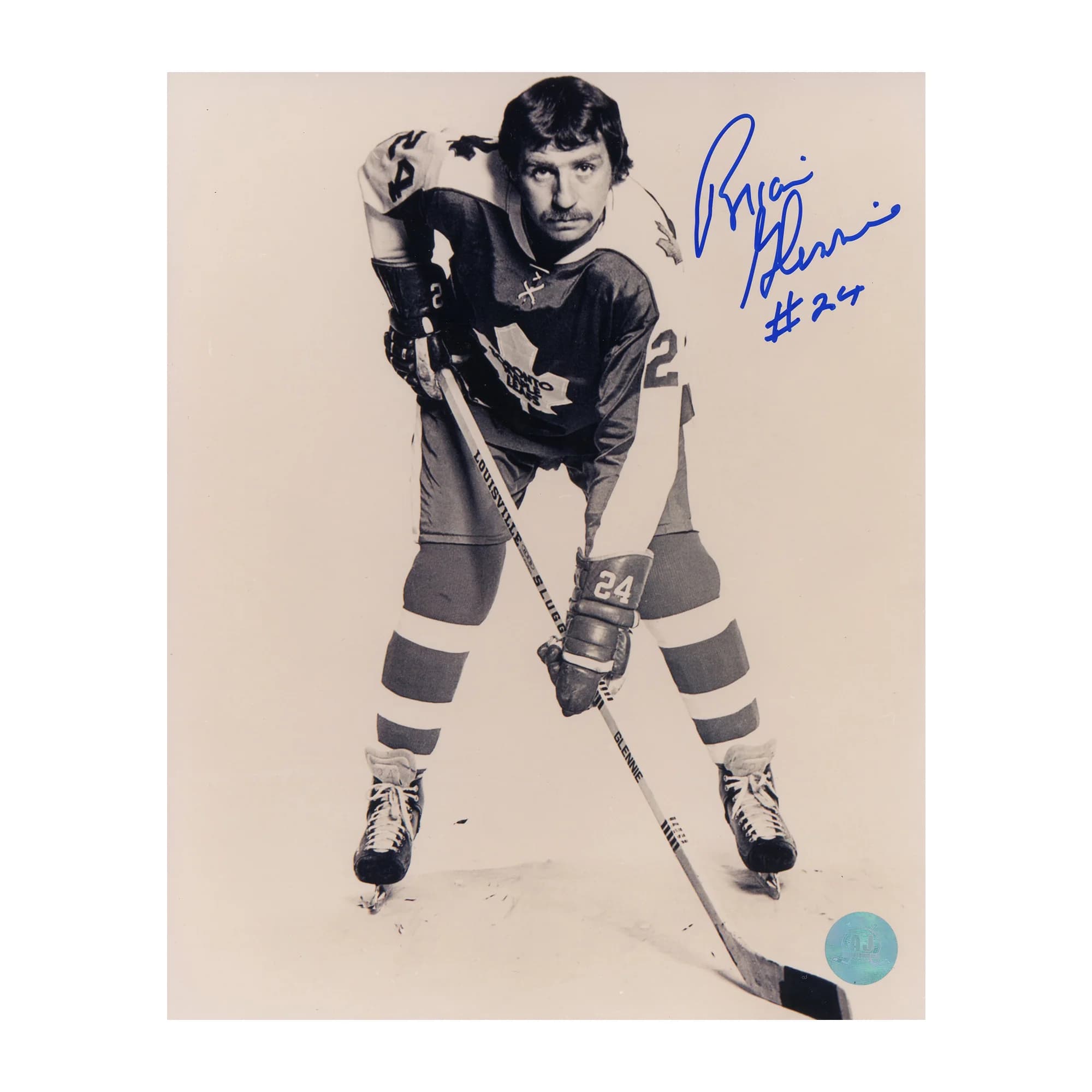 Brian Glennie Signed Toronto Maple Leafs Black and White 8x10 Photo Brian Glennie Photo 8x10-black-white, Toronto Maple Leafs, supplier stock photo