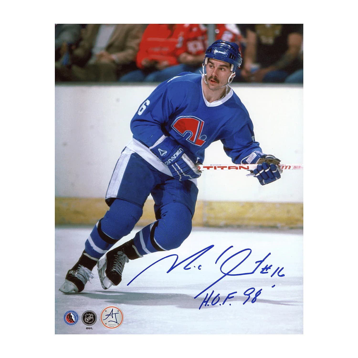 Michel Goulet Autographed Quebec Nordiques Hockey 8x10 Photo Michel Goulet Photo 8x10-quebec-nordiques-hockey, supplier stock photo