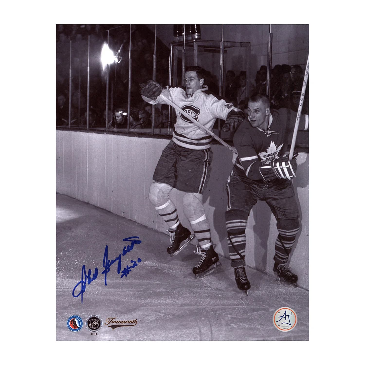 Phil Goyette Signed Montreal Canadiens Black & White Action 8x10 Photo Phil Goyette Photo 8x10-black-white-action, Montreal Canadiens, supplier stock photo