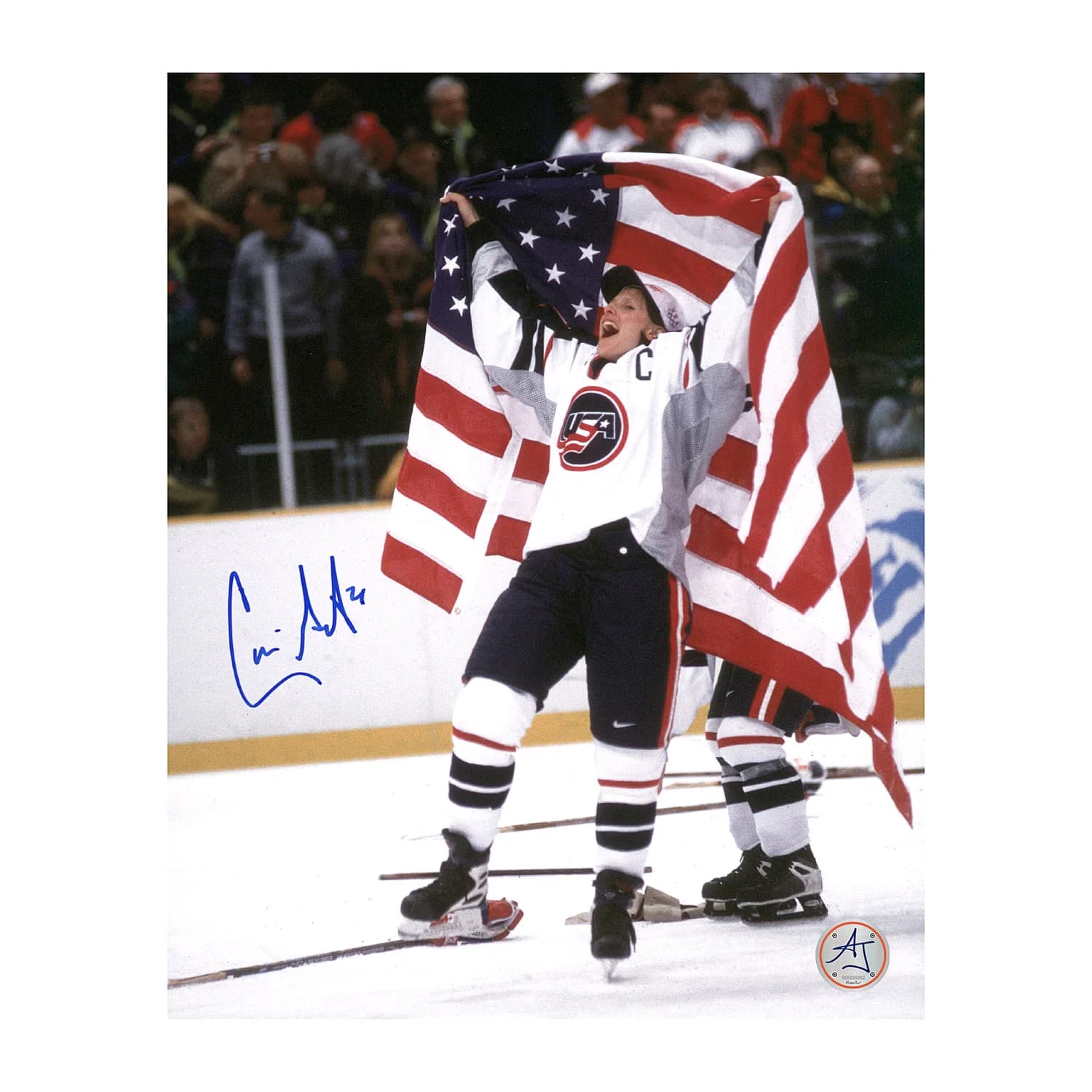 Cammi Granato Team USA Autographed Victory Celebration 8x10 Photo Cammi Granato Photo 8x10-team-usa-victory-celebration, supplier stock photo
