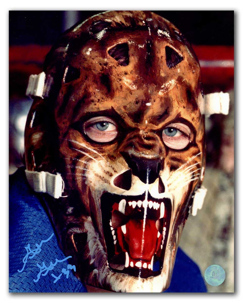 Gilles Gratton Autographed New York Rangers Mask Close-Up 8x10 Photo Gilles Gratton Photo 8x10-mask-close-up, New York Rangers, supplier stock photo