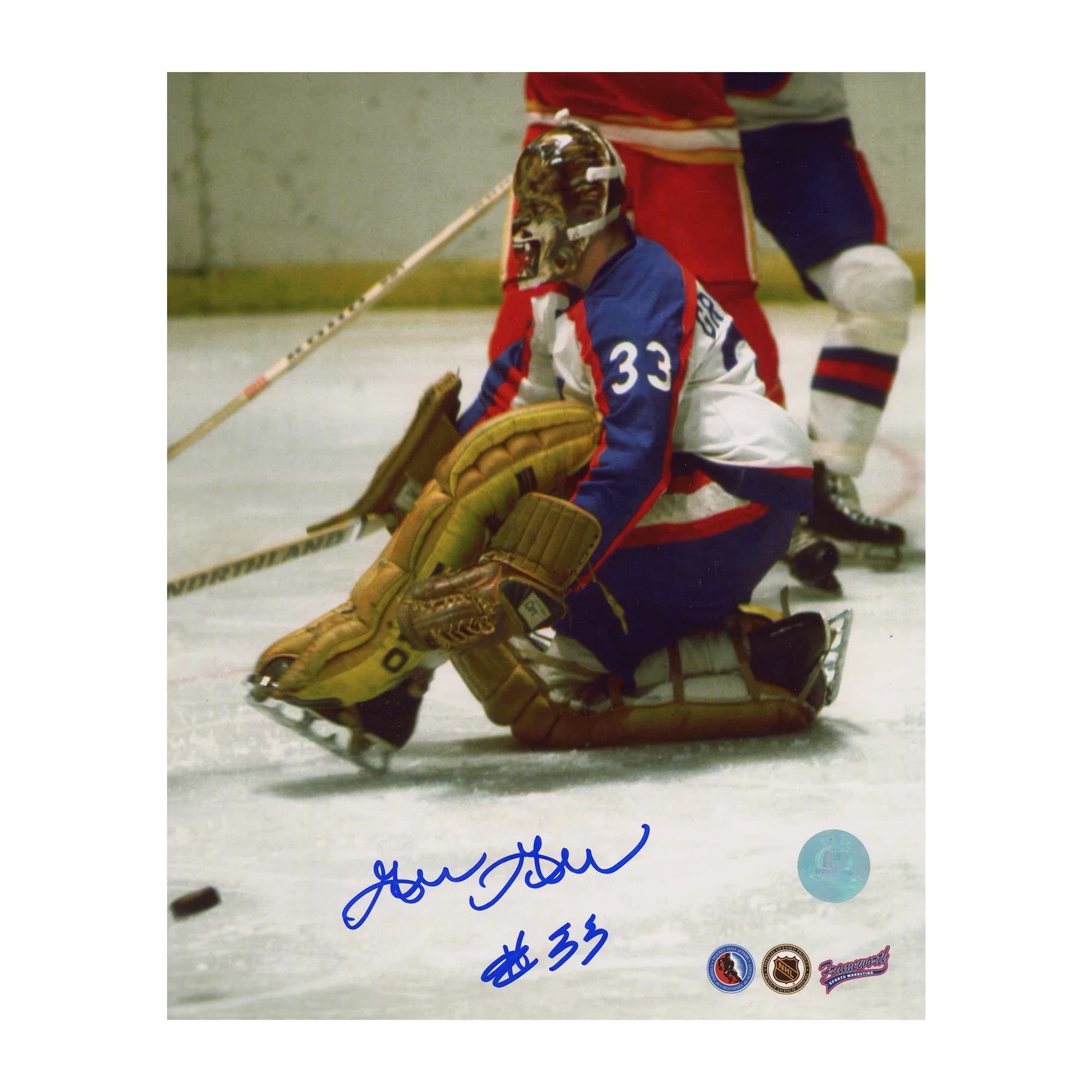 Gilles Gratton Signed New York Rangers Kick Save 8x10 Photo Gilles Gratton Photo 8x10-kick-save, New York Rangers, supplier stock photo