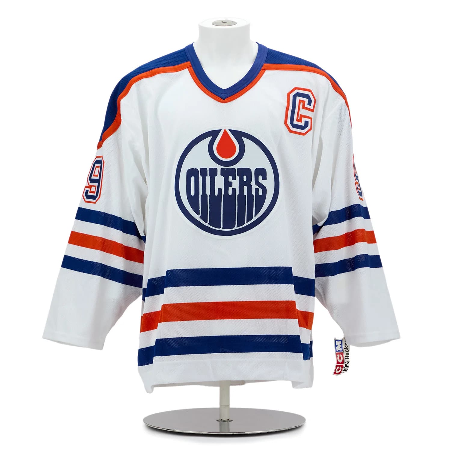 Wayne Gretzky Signed Edmonton Oilers Authentic White Vintage CCM Jersey UDA COA Wayne Gretzky Jersey white-vintage-ccm, Edmonton Oilers, view 2, supplier stock photo