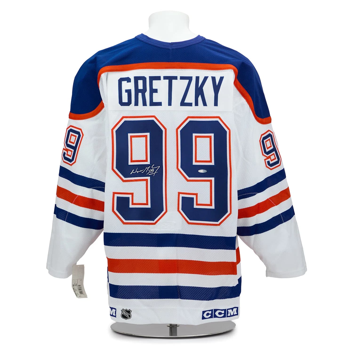 Wayne Gretzky Signed Edmonton Oilers Authentic White Vintage CCM Jersey UDA COA Wayne Gretzky Jersey white-vintage-ccm, Edmonton Oilers, supplier stock photo