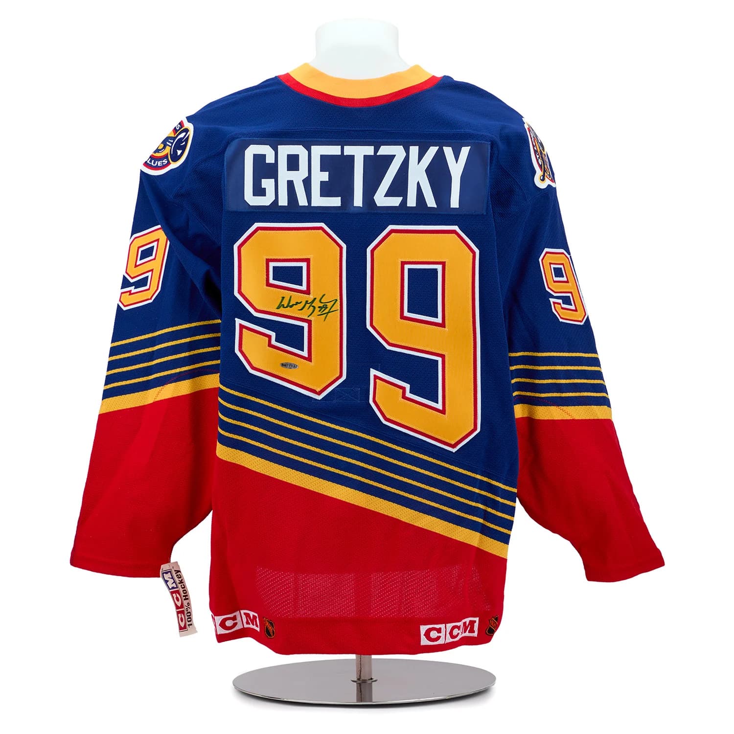 Wayne Gretzky Signed St. Louis Blues Double CCM Authentic Jersey With UDA COA Wayne Gretzky Jersey st-louis-blues-double-ccm, St. Louis Blues, supplier stock photo