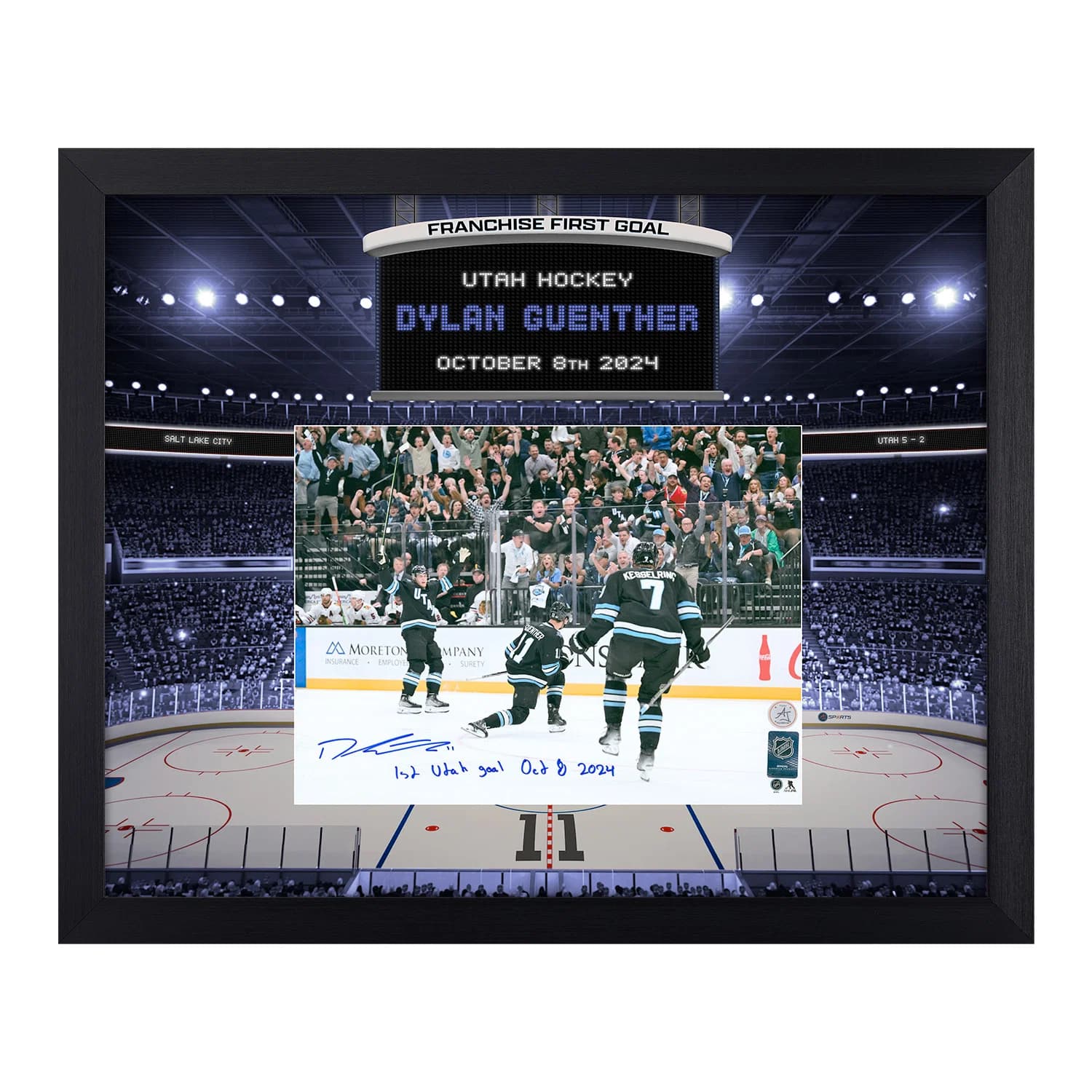 Dylan Guenther Signed & Dated Utah Hockey Club 1st Goal 22x26 Frame #/24 Dylan Guenther Other 22x26-dated-utah-hockey-club-1st-goal, supplier stock photo
