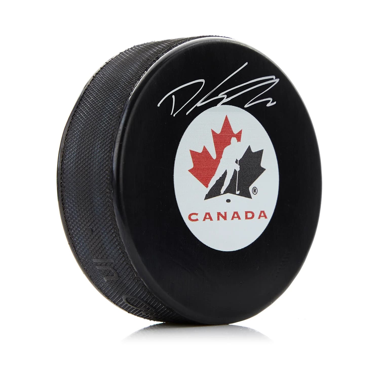 Dylan Guenther Autographed Team Canada Hockey Puck Dylan Guenther Puck team-canada-hockey, supplier stock photo