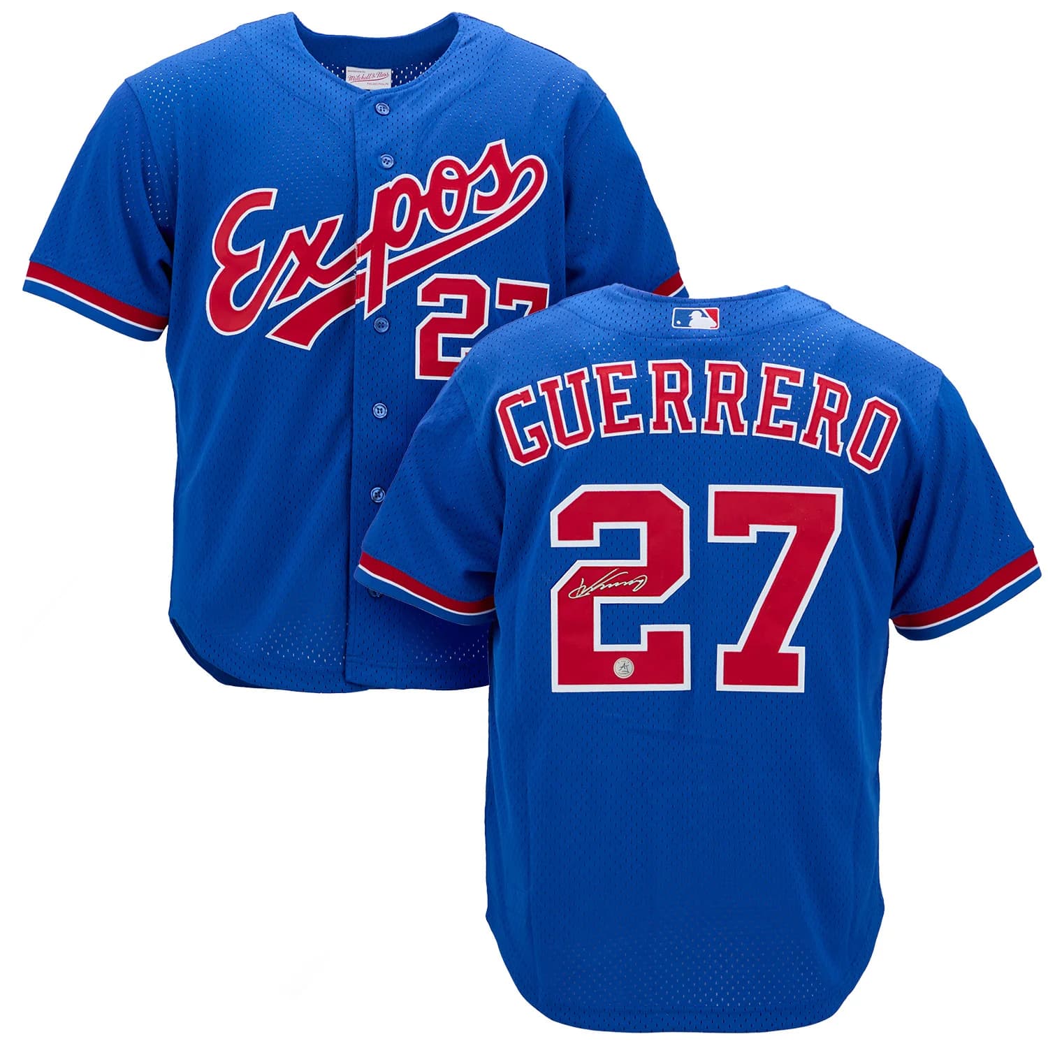 Vladimir Guerrero Sr Signed Montreal Expos Mitchell & Ness Throwback Jersey Vladimir Guerrero Sr Jersey montreal-expos-mitchell-ness-throwback, view 3, supplier stock photo