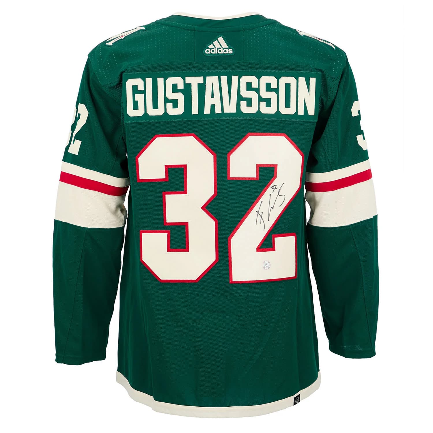 Filip Gustavsson Autographed Minnesota Wild Green adidas Jersey Filip Gustavsson Jersey green-adidas, Minnesota Wild, supplier stock photo