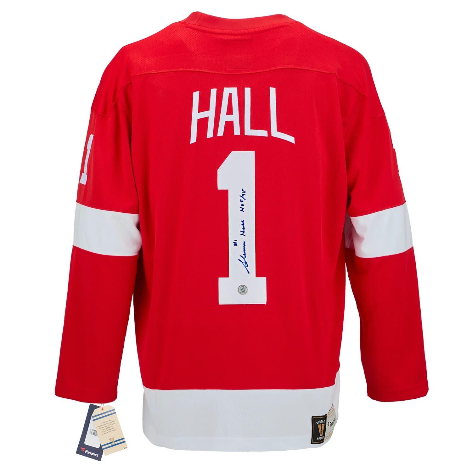 Glenn Hall Autographed Detroit Red Wings Fanatics Throwback Jersey Glenn Hall Jersey glenn-hall-throwback, Detroit Red Wings, supplier stock photo