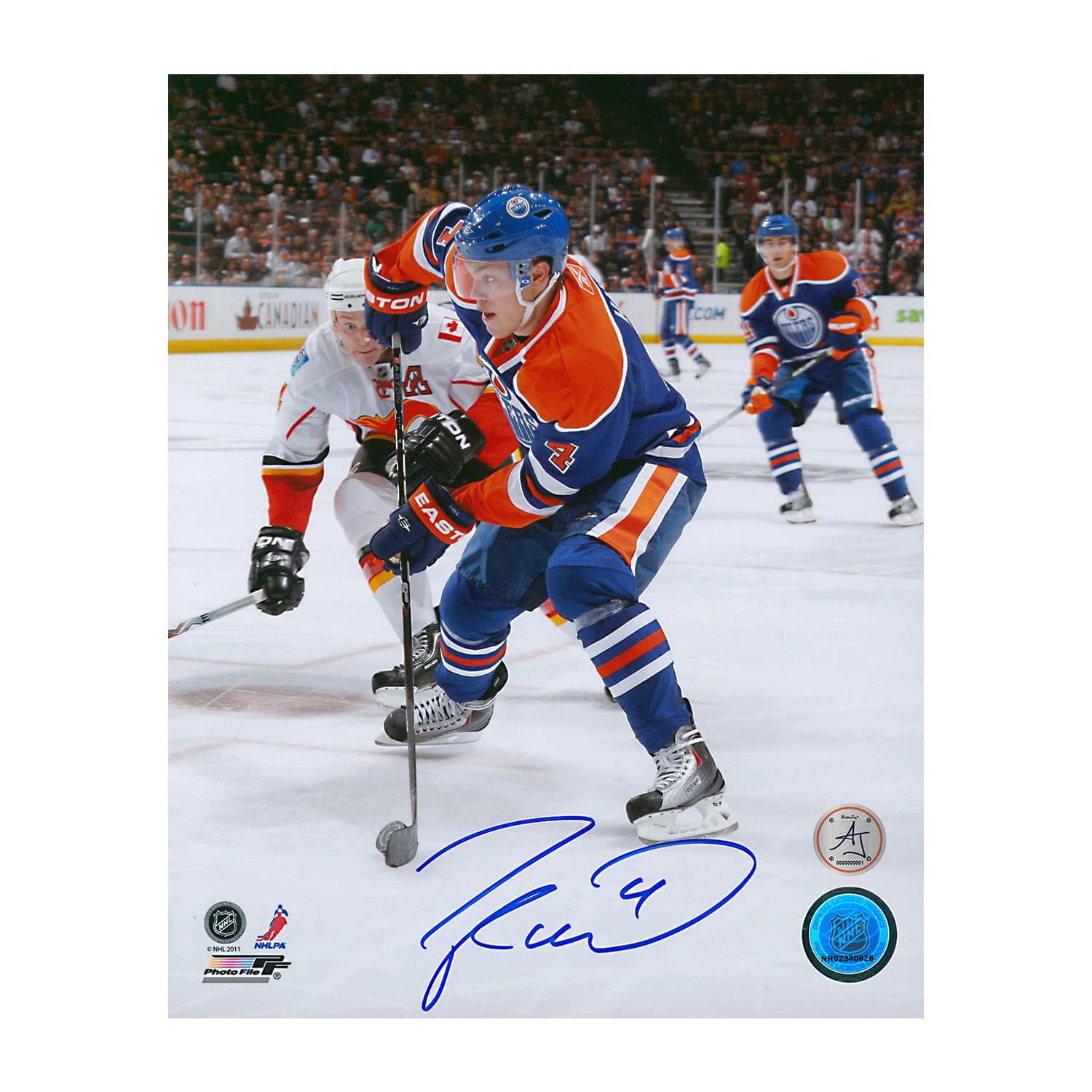 Taylor Hall Autographed Edmonton Oilers First Game 8x10 Photo Taylor Hall Photo 8x10-first-game, Edmonton Oilers, supplier stock photo