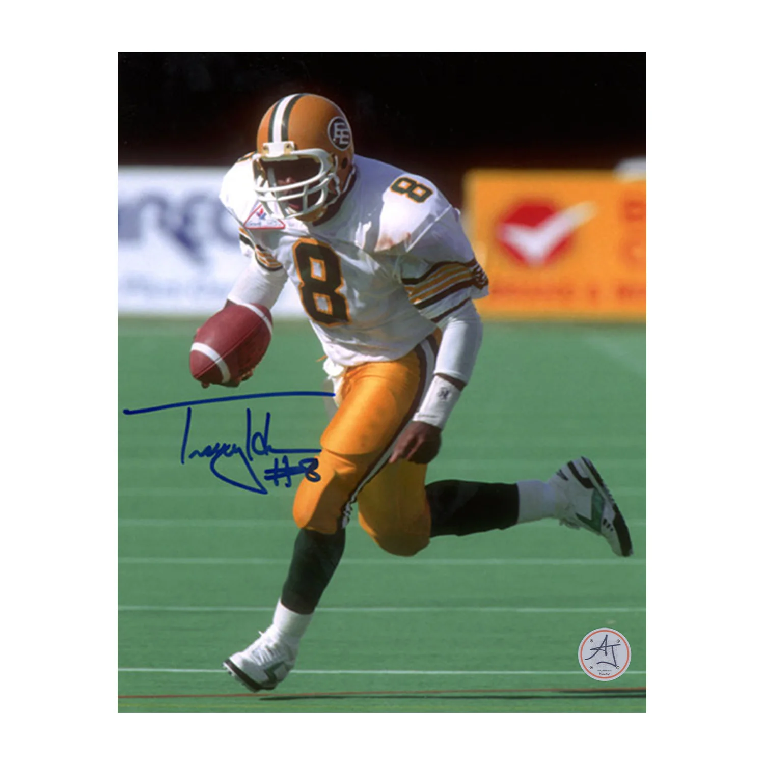 Tracy Ham Autographed Edmonton Eskimos Football 8x10 Photo Tracy Ham Photo 8x10-edmonton-eskimos-football, supplier stock photo