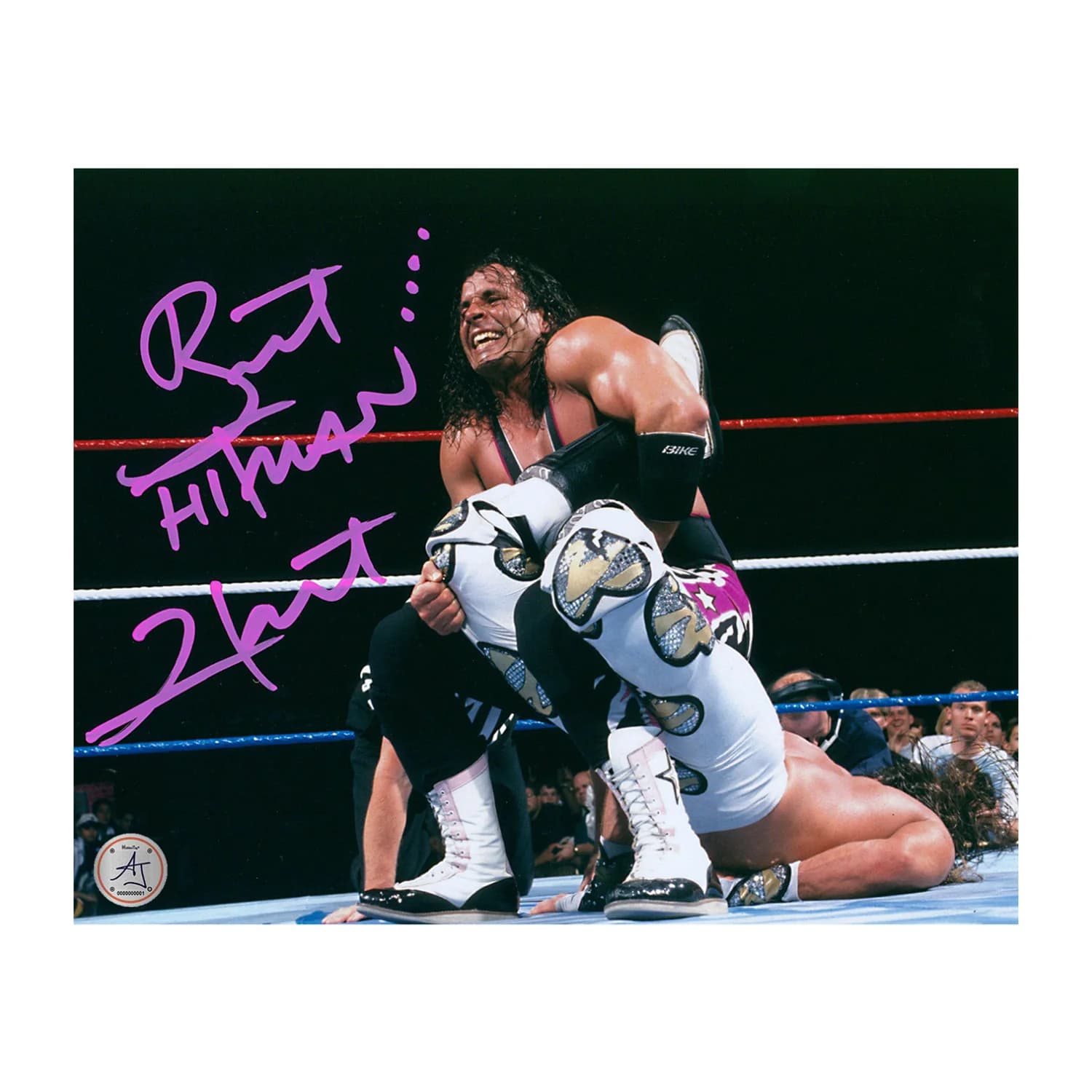 Bret Hitman Hart Autographed Sharpshooter Wrestling 8x10 Photo Bret Hitman Hart Photo 8x10-sharpshooter-wrestling, supplier stock photo