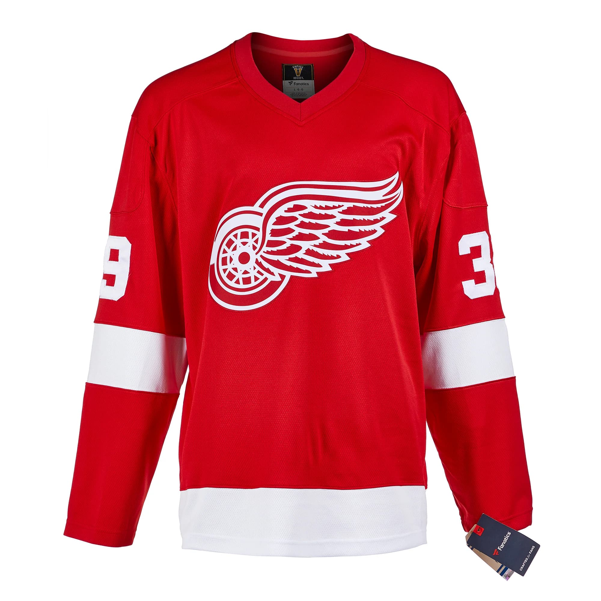 Dominik Hasek Signed Detroit Red Wings Throwback Breakaway Jersey Dominik Hasek Jersey throwback-breakaway, Detroit Red Wings, view 2, supplier stock photo