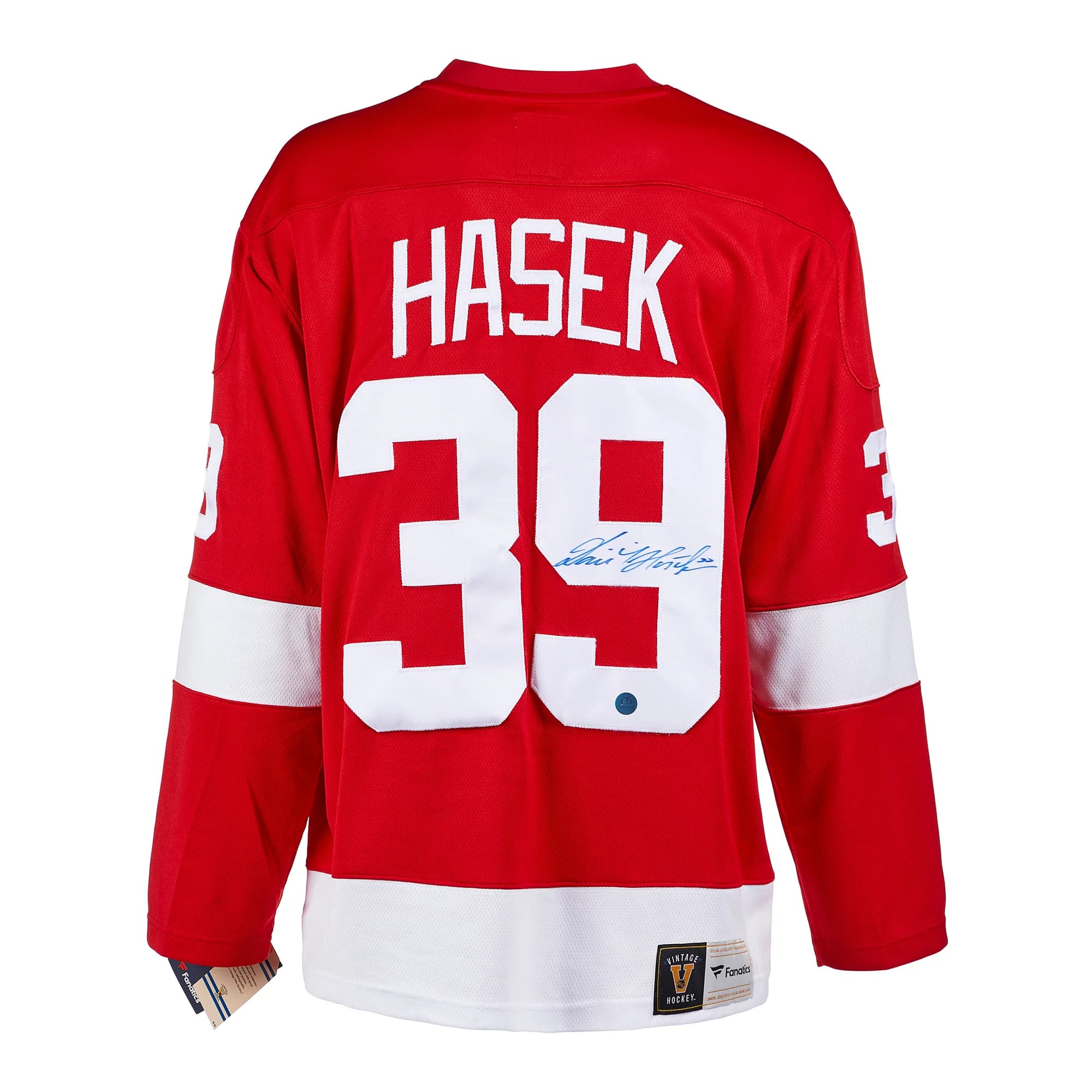 Dominik Hasek Signed Detroit Red Wings Throwback Breakaway Jersey Dominik Hasek Jersey throwback-breakaway, Detroit Red Wings, supplier stock photo