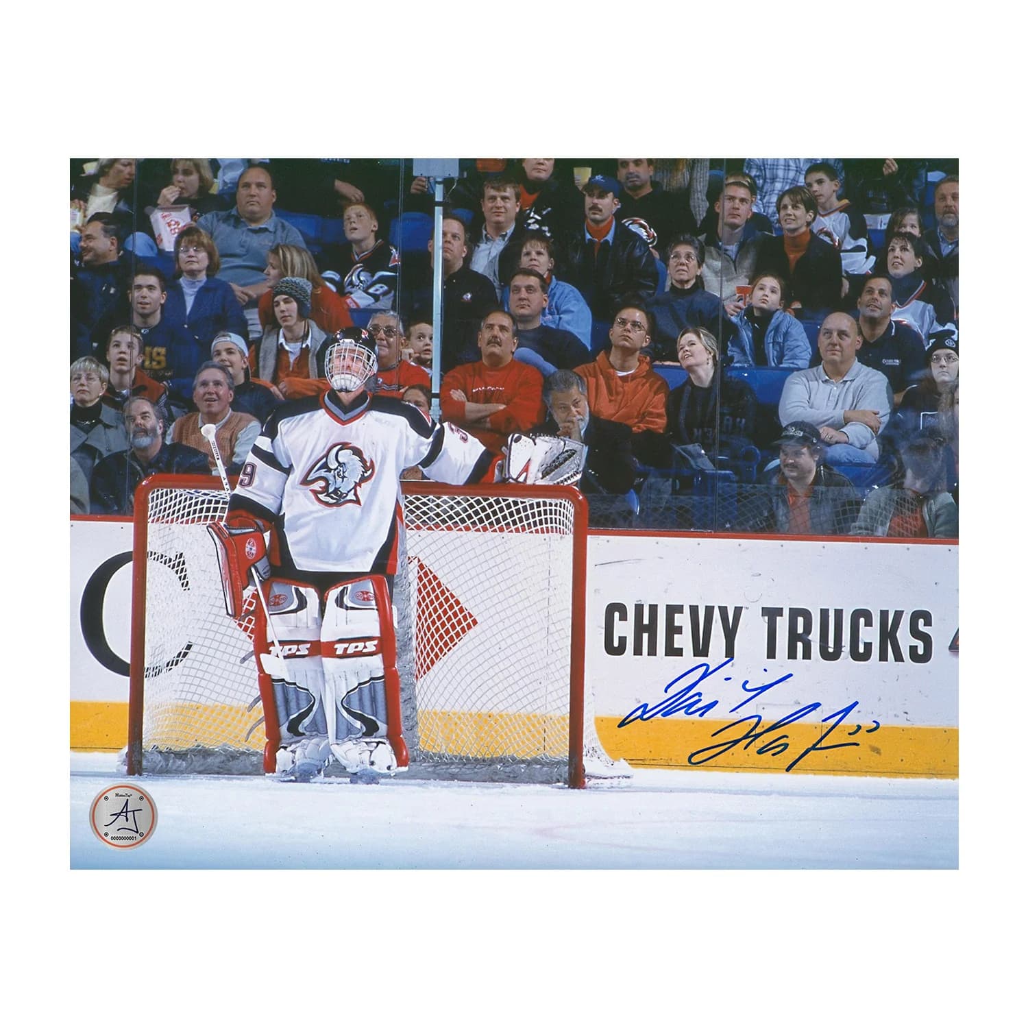 Dominik Hasek Signed Buffalo Sabres Scoreboard Watching 8x10 Photo Dominik Hasek Photo 8x10-scoreboard-watching, Buffalo Sabres, supplier stock photo