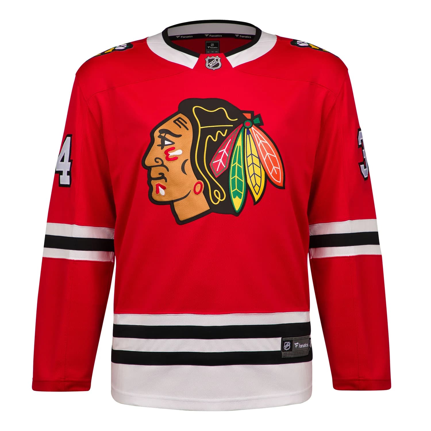 Dominik Hasek Autographed Chicago Blackhawks Red Fanatics Breakaway Jersey Dominik Hasek Jersey dominik-hasek-red-breakaway, Chicago Blackhawks, view 2, supplier stock photo