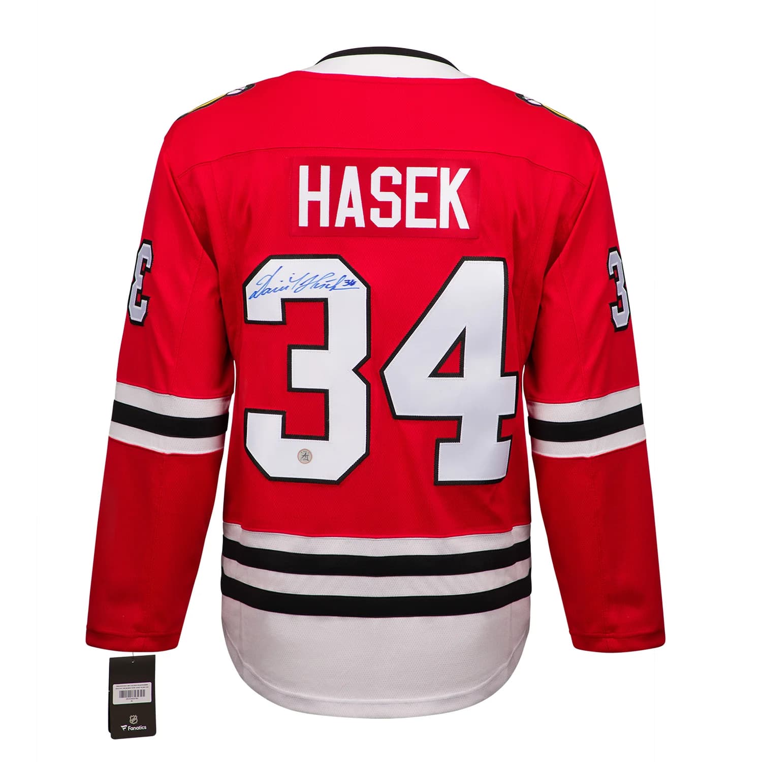 Dominik Hasek Autographed Chicago Blackhawks Red Fanatics Breakaway Jersey Dominik Hasek Jersey dominik-hasek-red-breakaway, Chicago Blackhawks, supplier stock photo