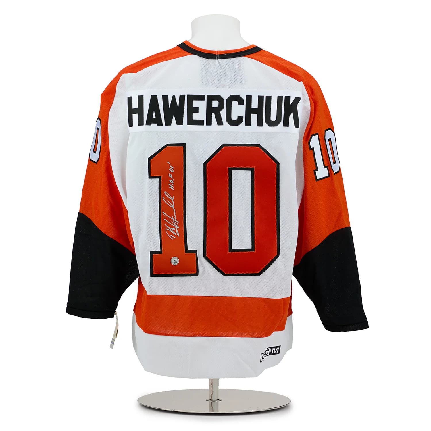 Dale Hawerchuk Signed Philadelphia Flyers White Vintage CCM Jersey Dale Hawerchuk Jersey dale-hawerchuk-philadelphia-flyers-white, Philadelphia Flyers, supplier stock photo
