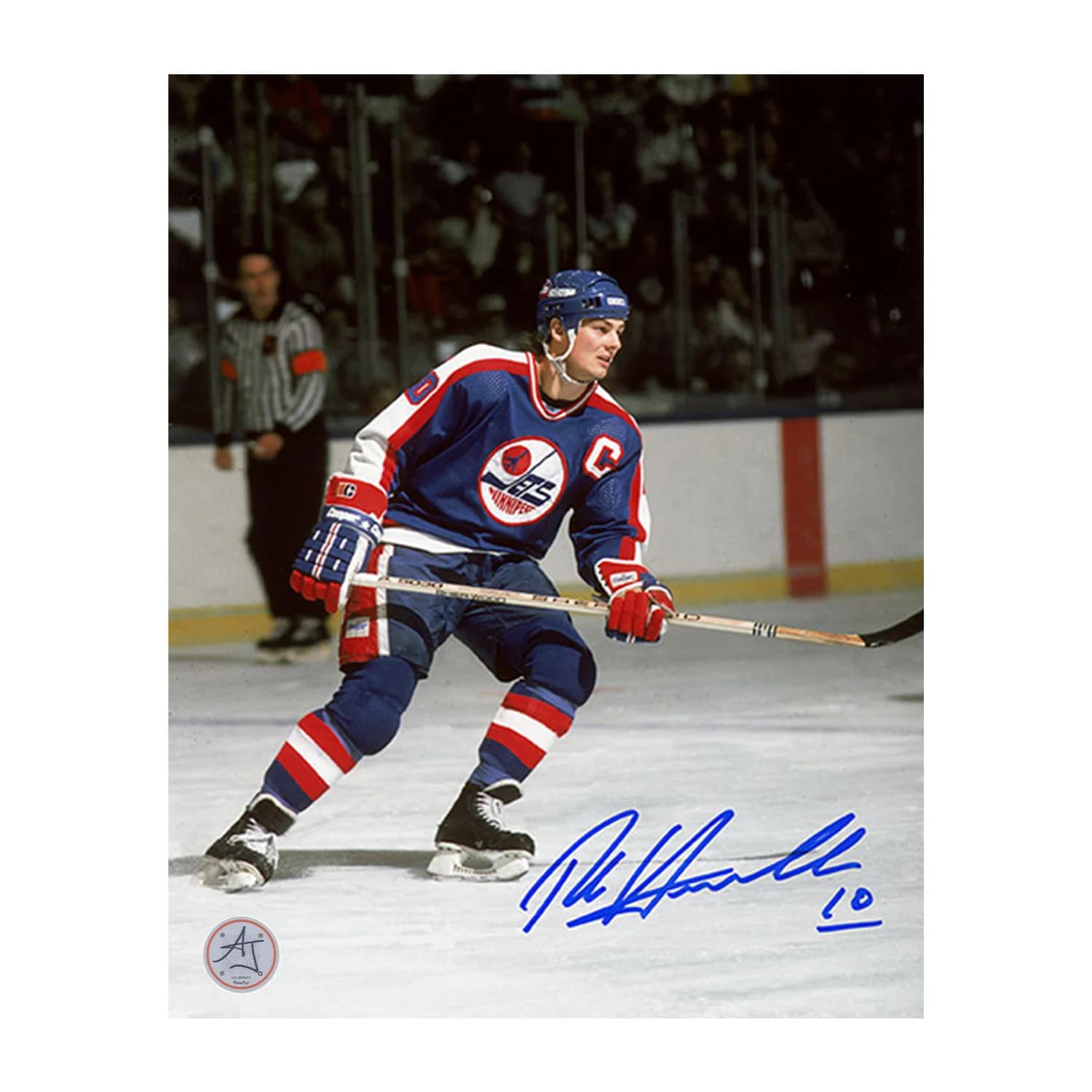 Dale Hawerchuk Autographed Winnipeg Jets Captain 8x10 Photo Dale Hawerchuk Photo 8x10-captain, Winnipeg Jets, supplier stock photo