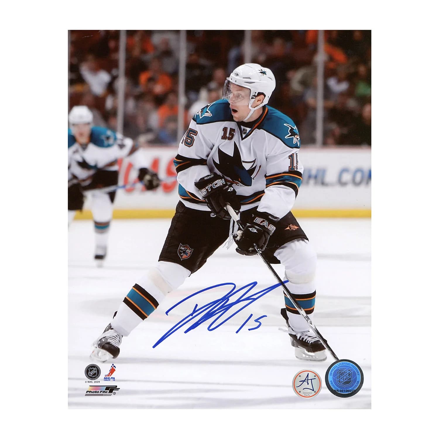 Dany Heatley Autographed San Jose Sharks Hockey 8x10 Photo Dany Heatley Photo 8x10-hockey, San Jose Sharks, supplier stock photo