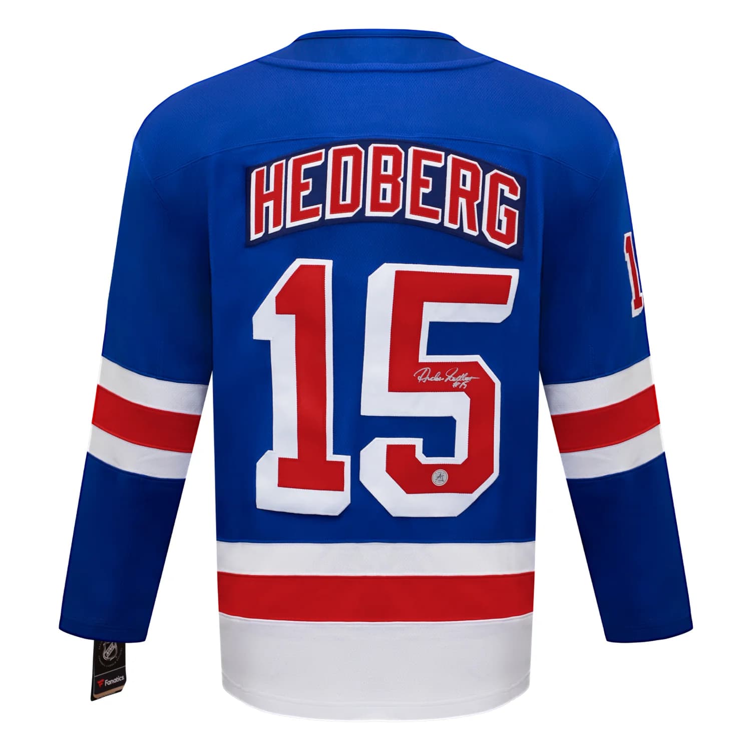 Anders Hedberg Autographed New York Rangers Blue Fanatics Breakaway Jersey Anders Hedberg Jersey blue-breakaway, New York Rangers, supplier stock photo
