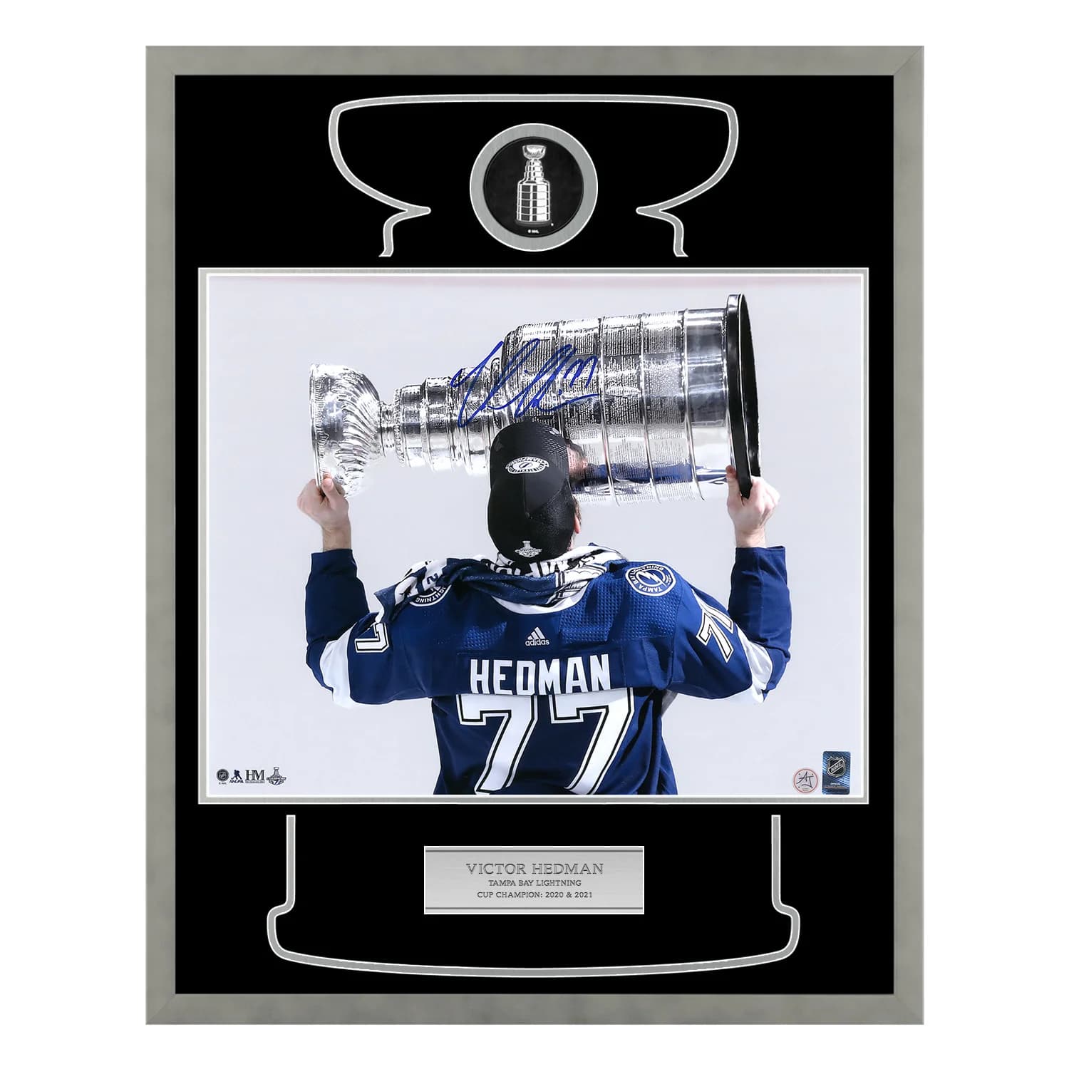 Victor Hedman Signed Tampa Bay Lightning Cup Champion 26x32 Frame Victor Hedman Other 26x32-cup-champion-frame, Tampa Bay Lightning, supplier stock photo