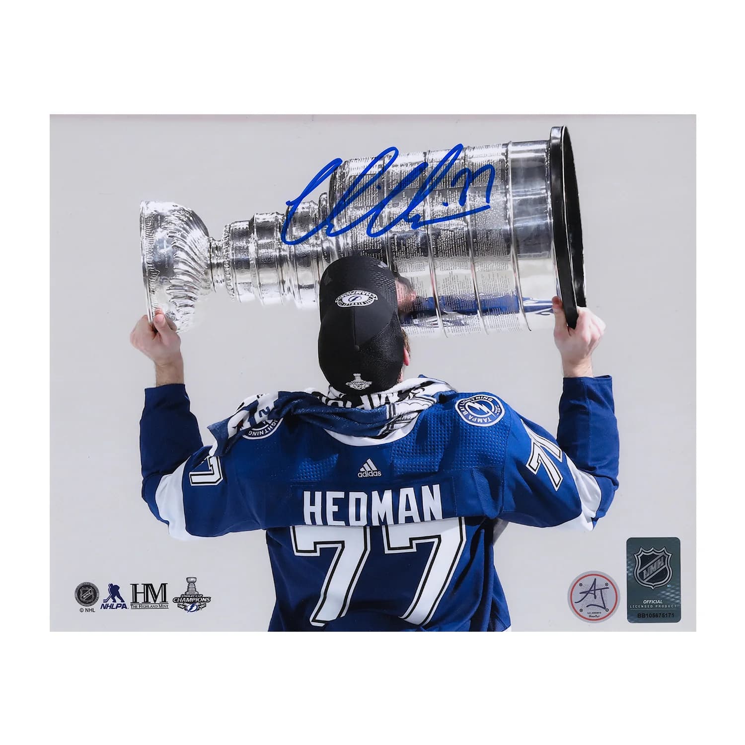 Victor Hedman Signed Tampa Bay Lightning Stanley Cup 8x10 Photo Victor Hedman Photo 8x10-stanley-cup, Tampa Bay Lightning, supplier stock photo