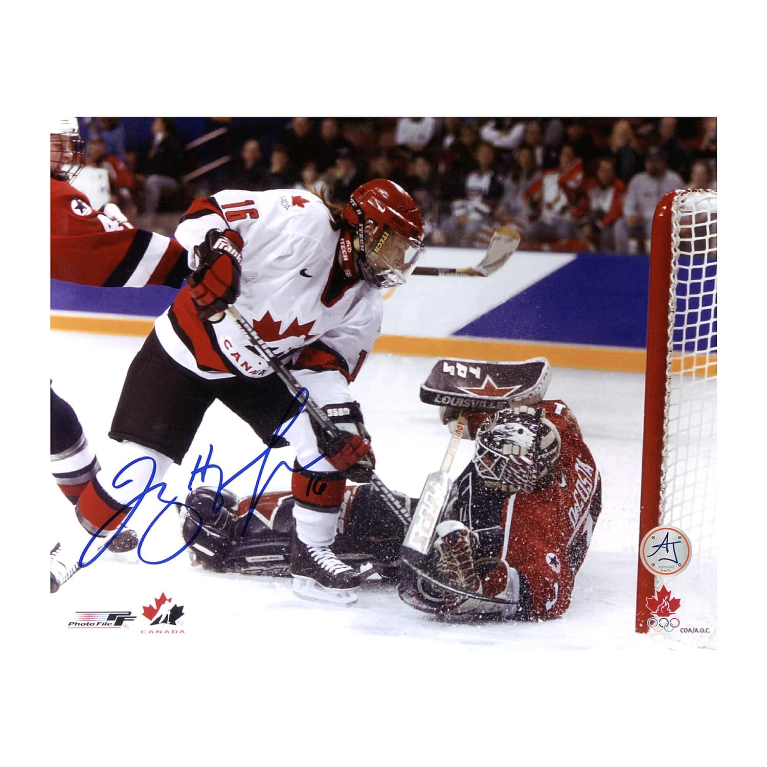 Jayna Hefford Autographed Team Canada Game Action 8x10 Photo Jayna Hefford Photo 8x10-team-canada-game-action, supplier stock photo