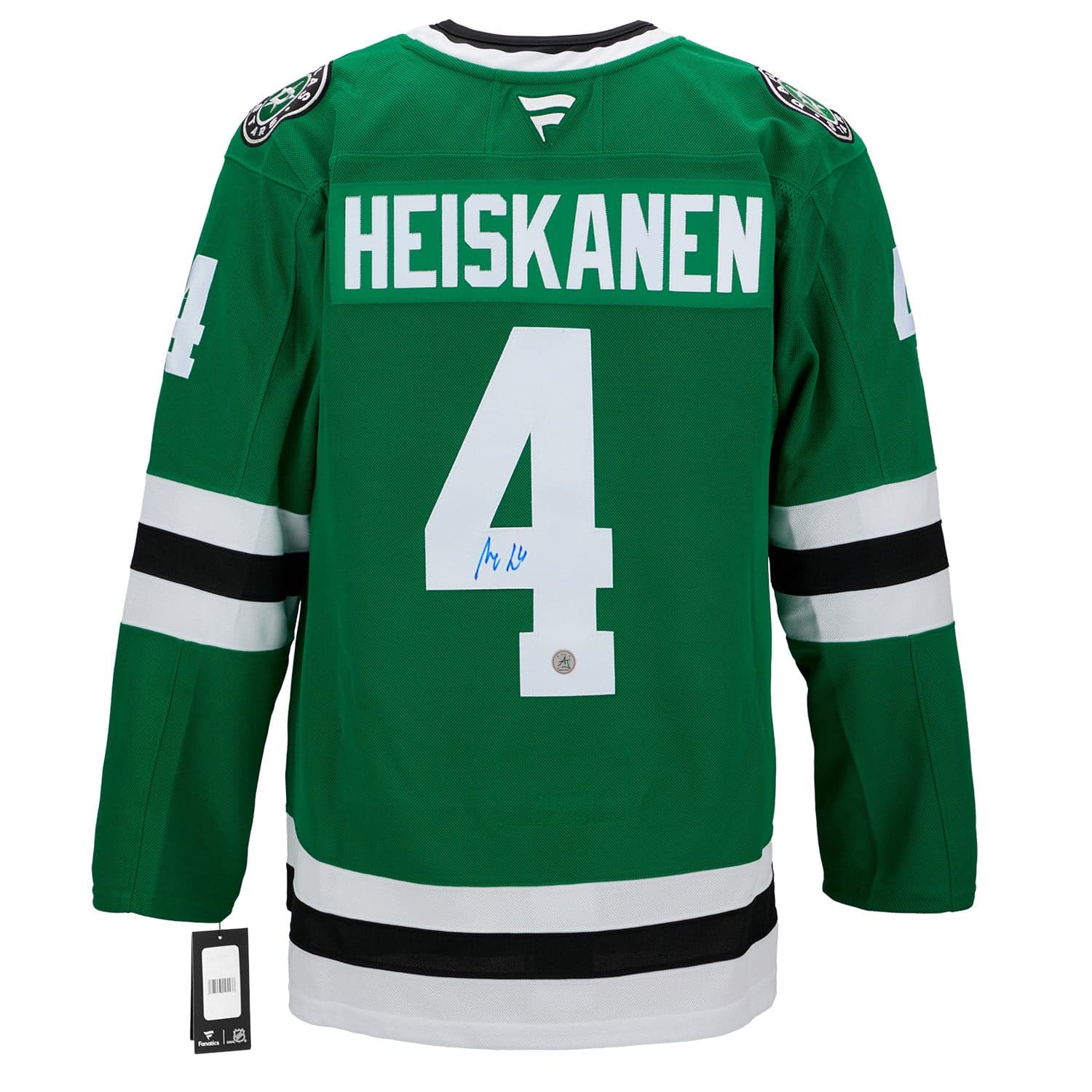 Miro Heiskanen Autographed Dallas Stars Fanatics Premium Jersey Miro Heiskanen Jersey premium, Dallas Stars, supplier stock photo