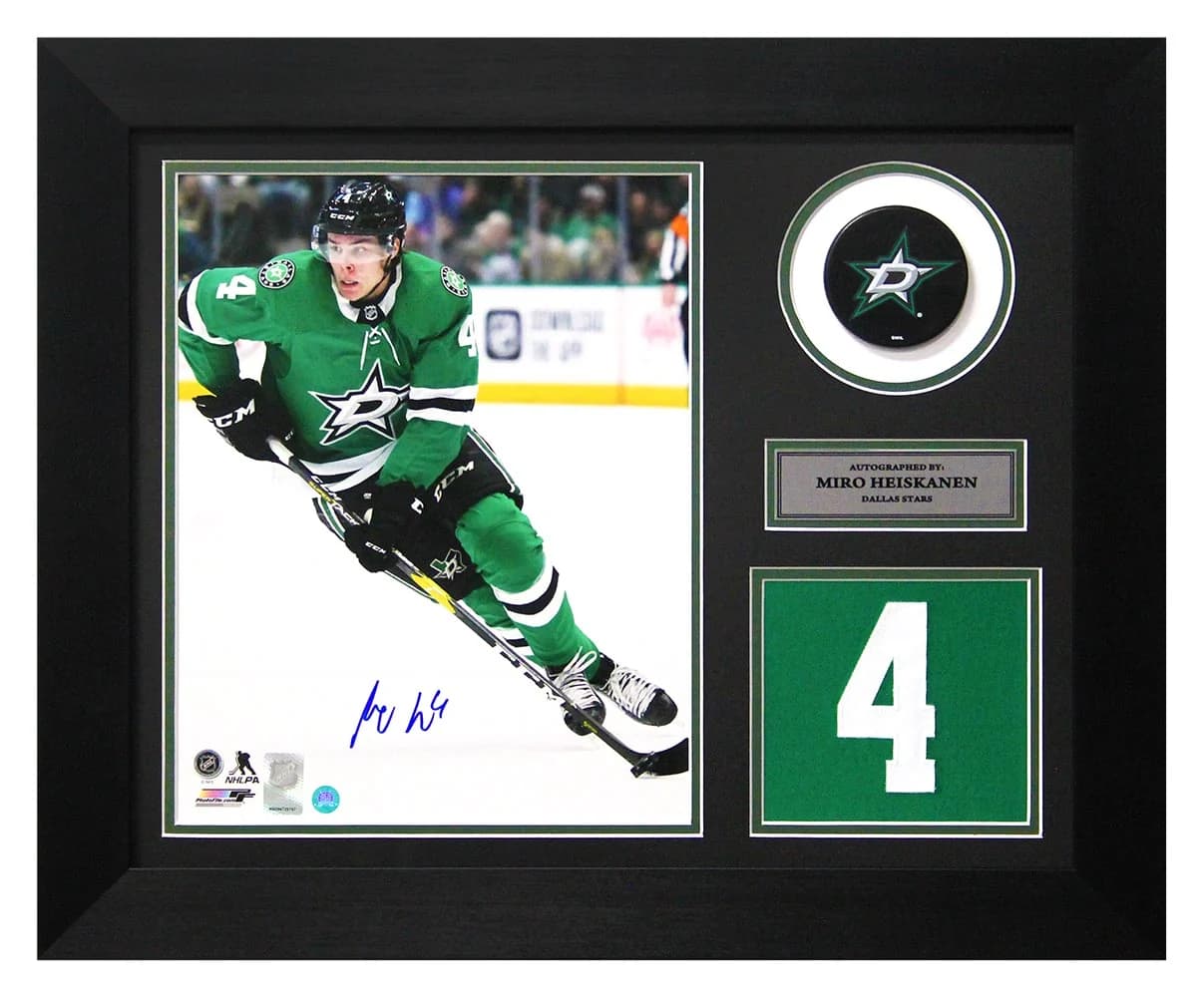 Miro Heiskanen Signed Dallas Stars Game Day Number 20x24 Frame Miro Heiskanen Other 20x24-game-day-number-frame, Dallas Stars, supplier stock photo