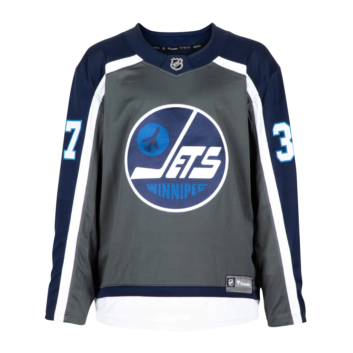 Connor Hellebuyck Signed Winnipeg Jets Special Edition Fanatics Breakaway Jersey Connor Hellebuyck Jersey special-edition-breakaway, Winnipeg Jets, view 2, supplier stock photo