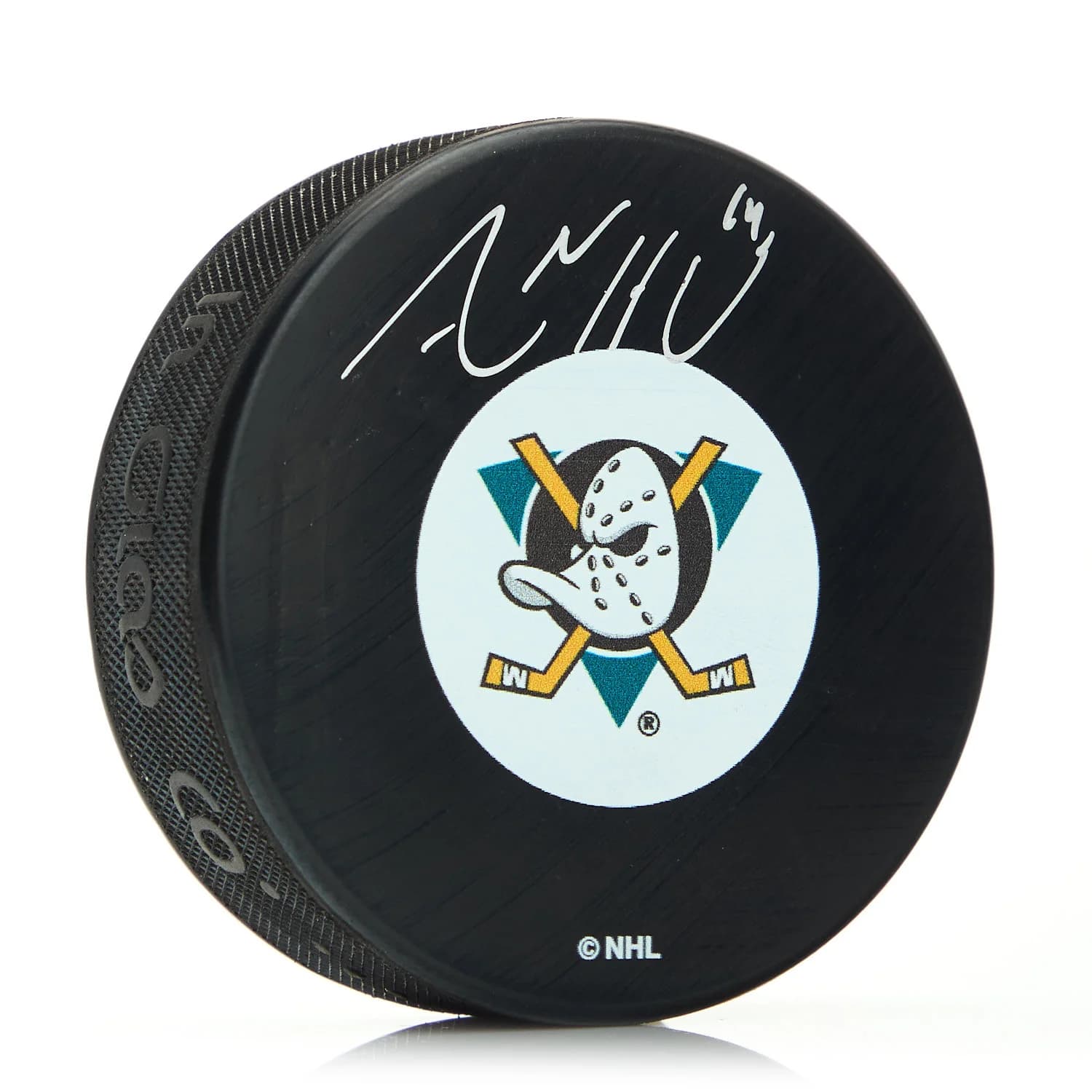 Adam Henrique Anaheim Mighty Ducks Autographed Retro Logo Hockey Puck Adam Henrique Puck adam-henrique-anaheim-mighty-ducks-retro, supplier stock photo
