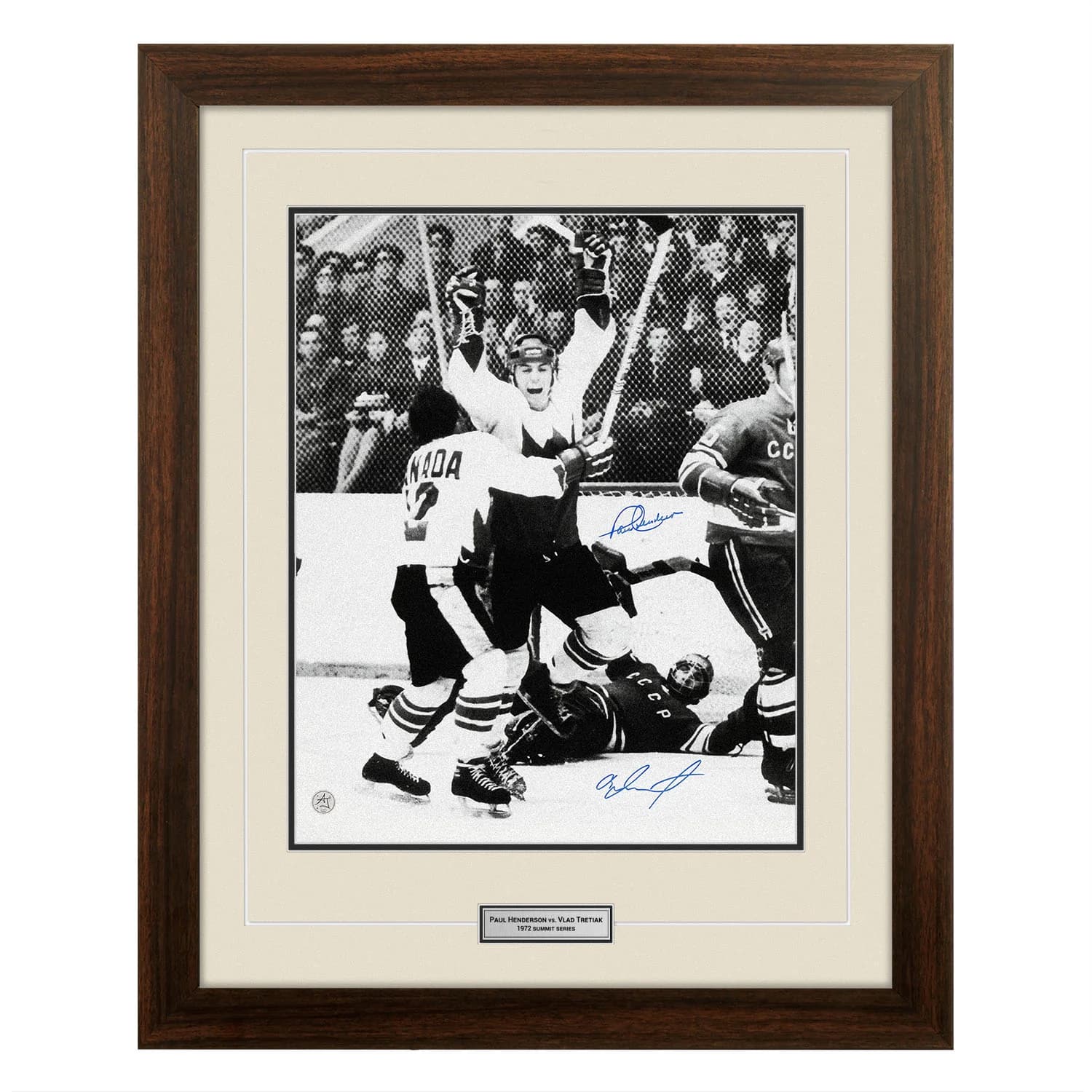 Paul Henderson & Vlad Tretiak Dual Signed Winning Goal Classic 26x32 Frame Paul Henderson Other 26x32-vlad-tretiak-dual-winning-goal-classic, supplier stock photo