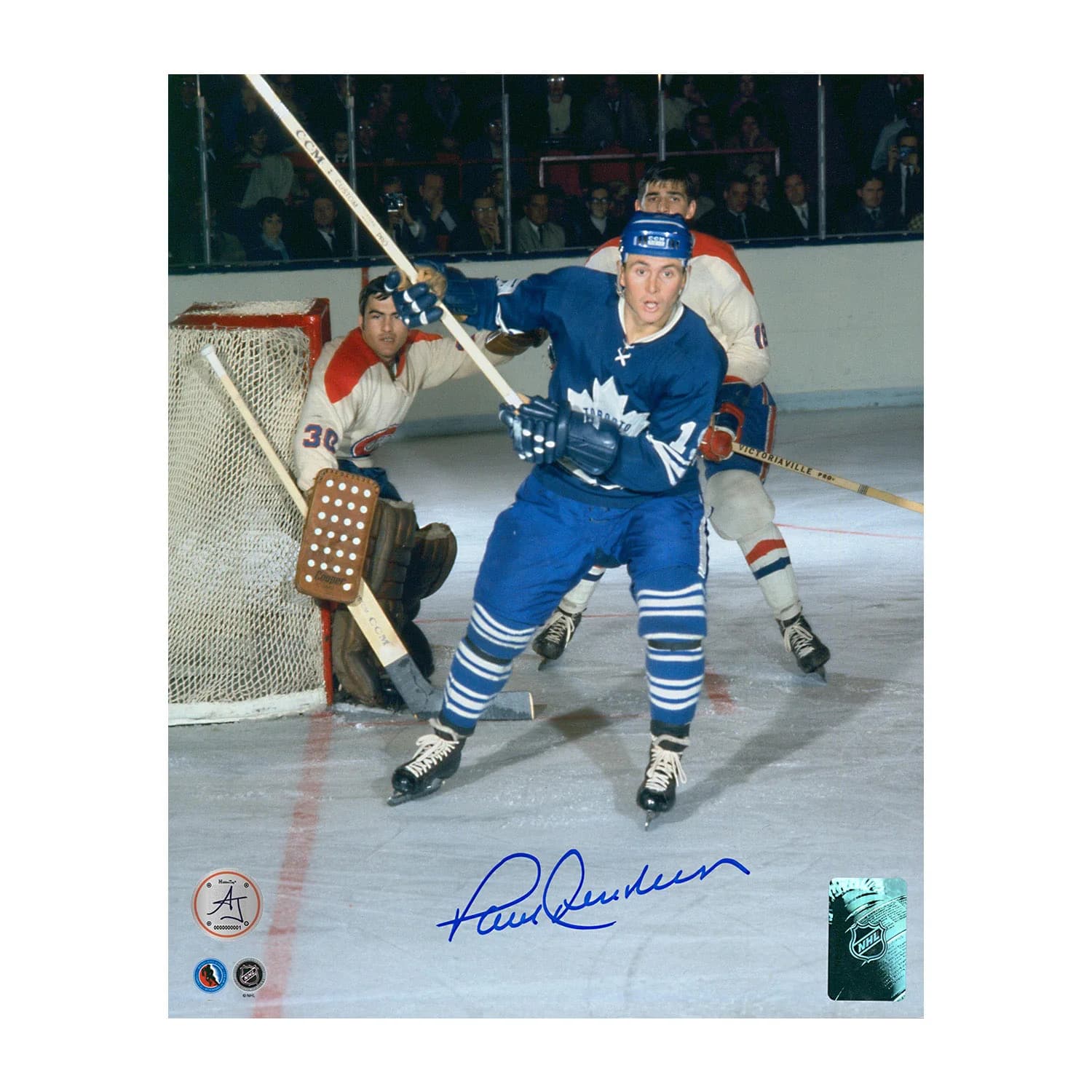 Paul Henderson Autographed Toronto Maple Leafs Game Action 8x10 Photo Paul Henderson Photo 8x10-game-action, Toronto Maple Leafs, supplier stock photo