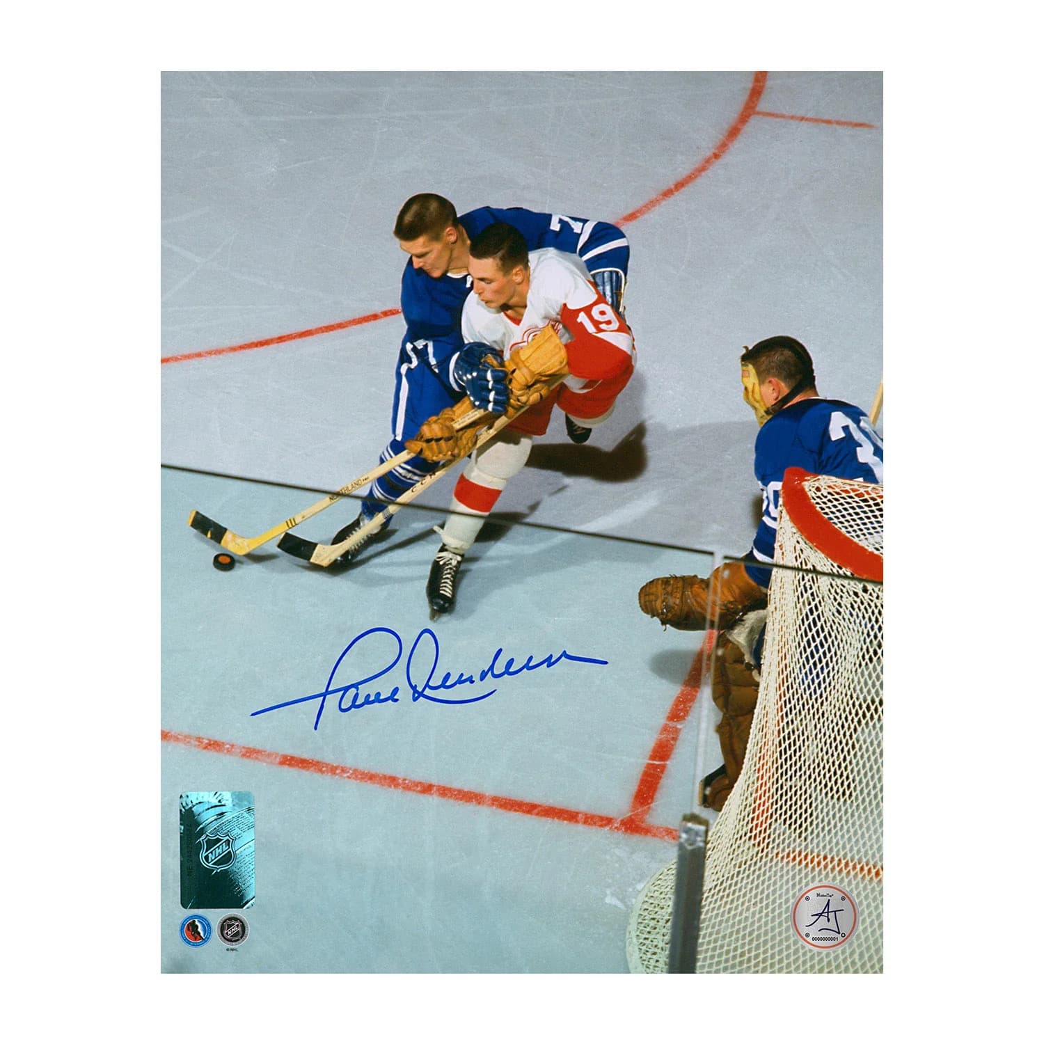 Paul Henderson Autographed Detroit Red Wings Attack Zone 8x10 Photo Paul Henderson Photo 8x10-attack-zone, Detroit Red Wings, supplier stock photo