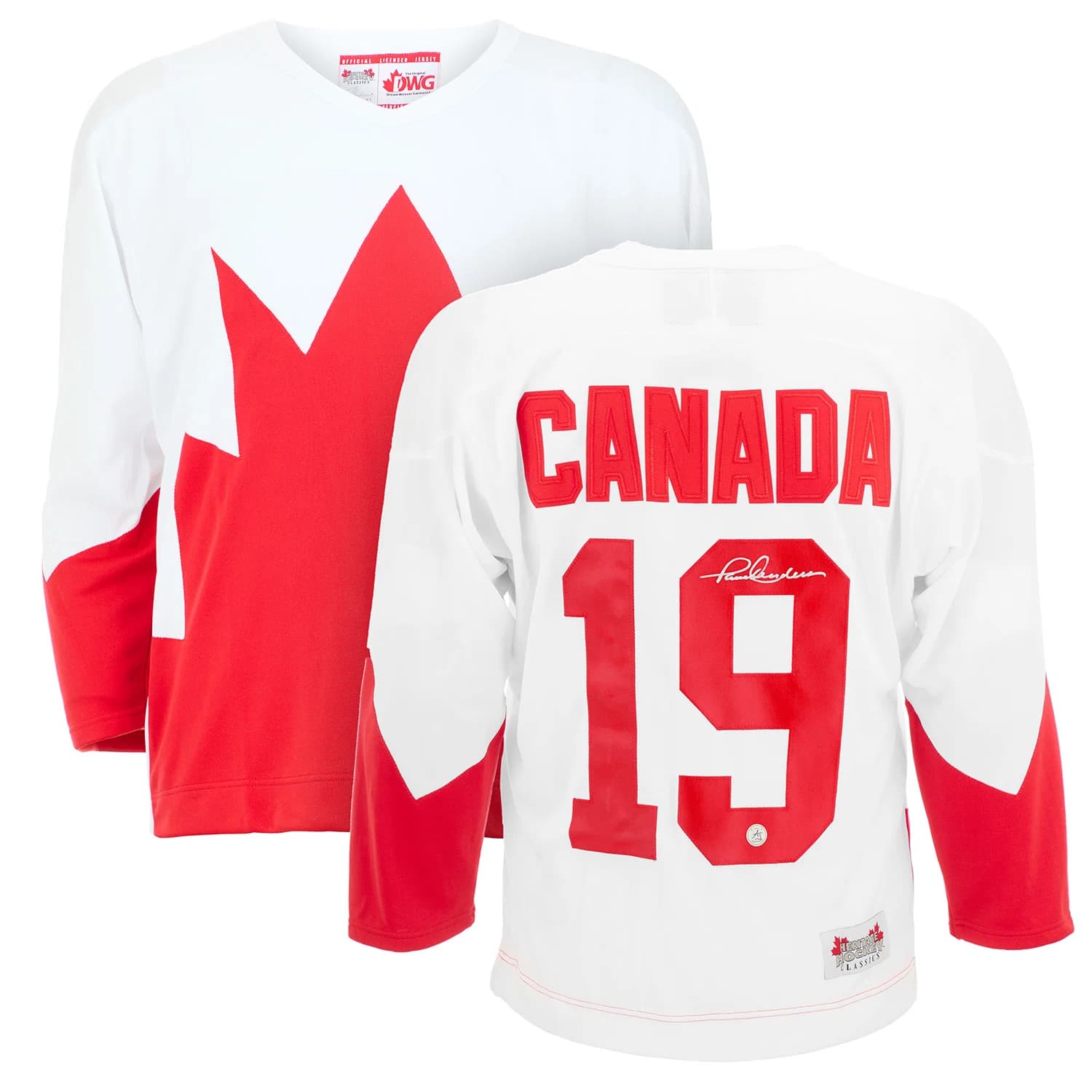 Paul Henderson Signed Team Canada 1972 Summit Series Jersey Paul Henderson Jersey team-canada-1972-summit-series, view 3, supplier stock photo