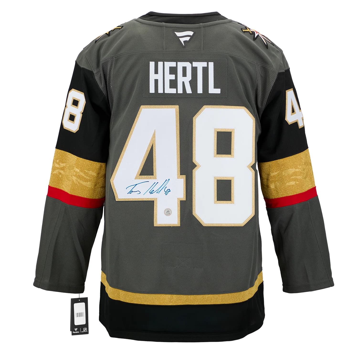 Tomas Hertl Signed Vegas Golden Knights Alt Grey Fanatics Premium Jersey Tomas Hertl Jersey alt-grey-premium, Vegas Golden Knights, supplier stock photo