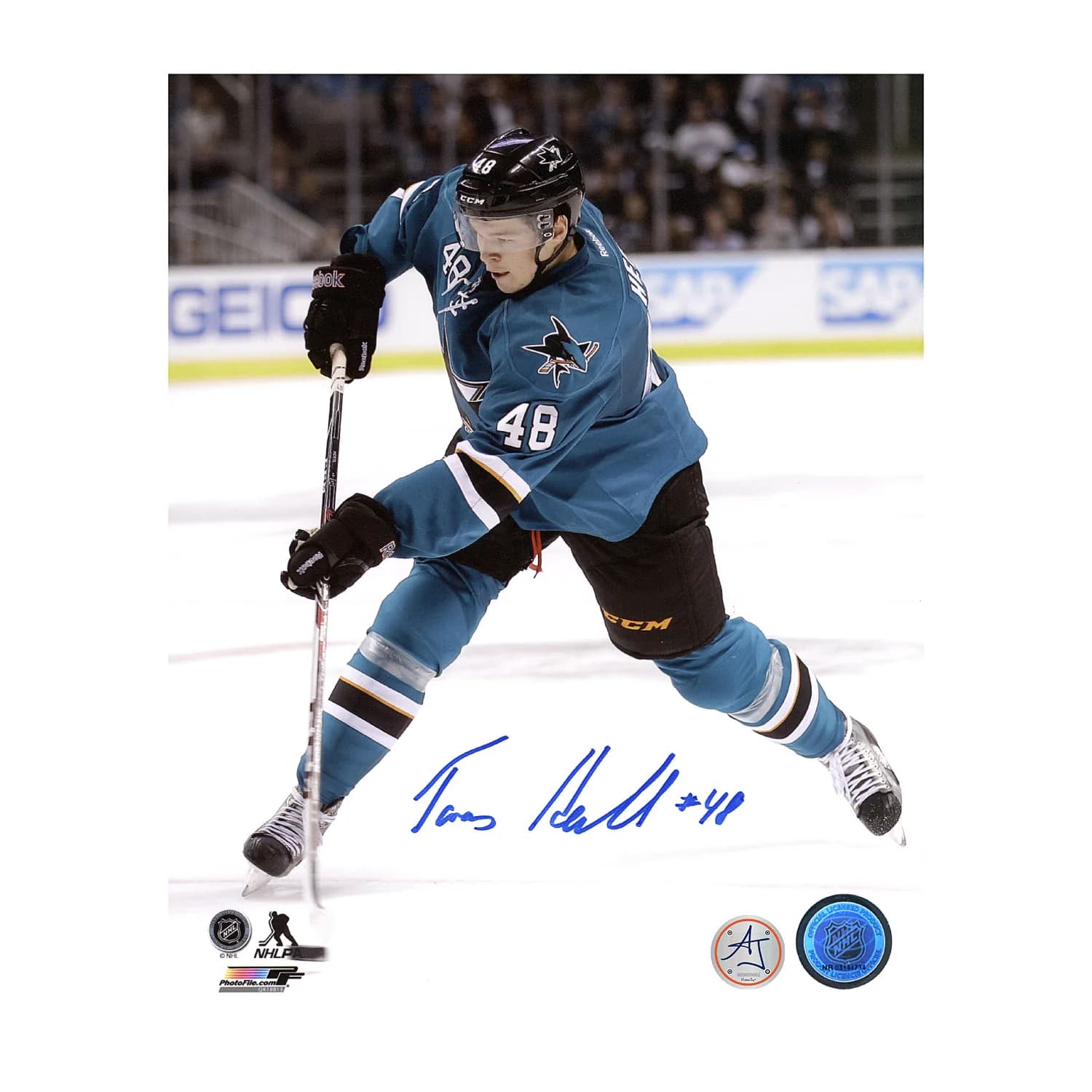 Tomas Hertl Autographed San Jose Sharks Shooting 8x10 Photo Tomas Hertl Photo 8x10-tomas-hertl-san-jose-sharks-shooting, San Jose Sharks, supplier stock photo