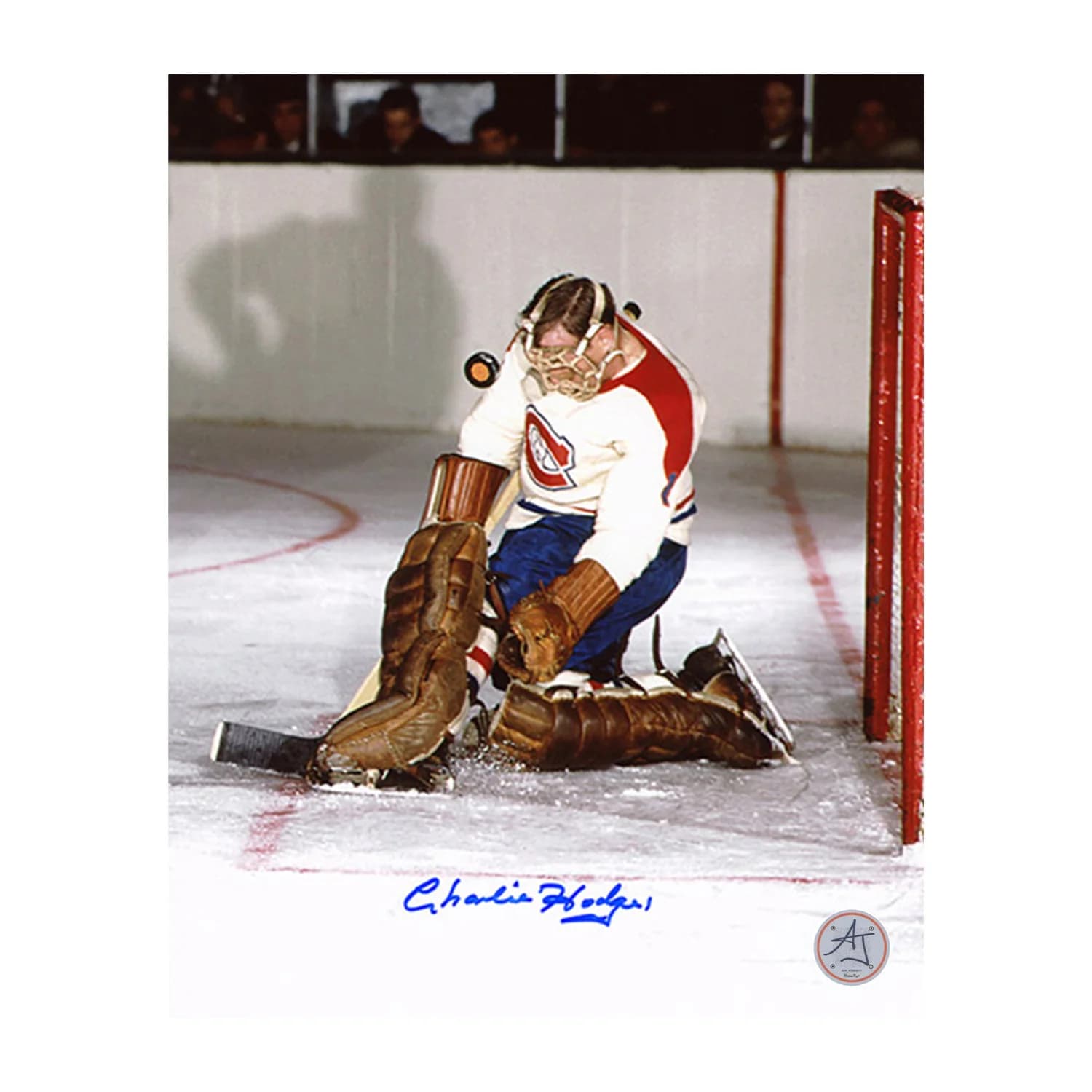 Charlie Hodge Signed Montreal Canadiens Game Action 8x10 Photo Charlie Hodge Photo 8x10-game-action, Montreal Canadiens, supplier stock photo