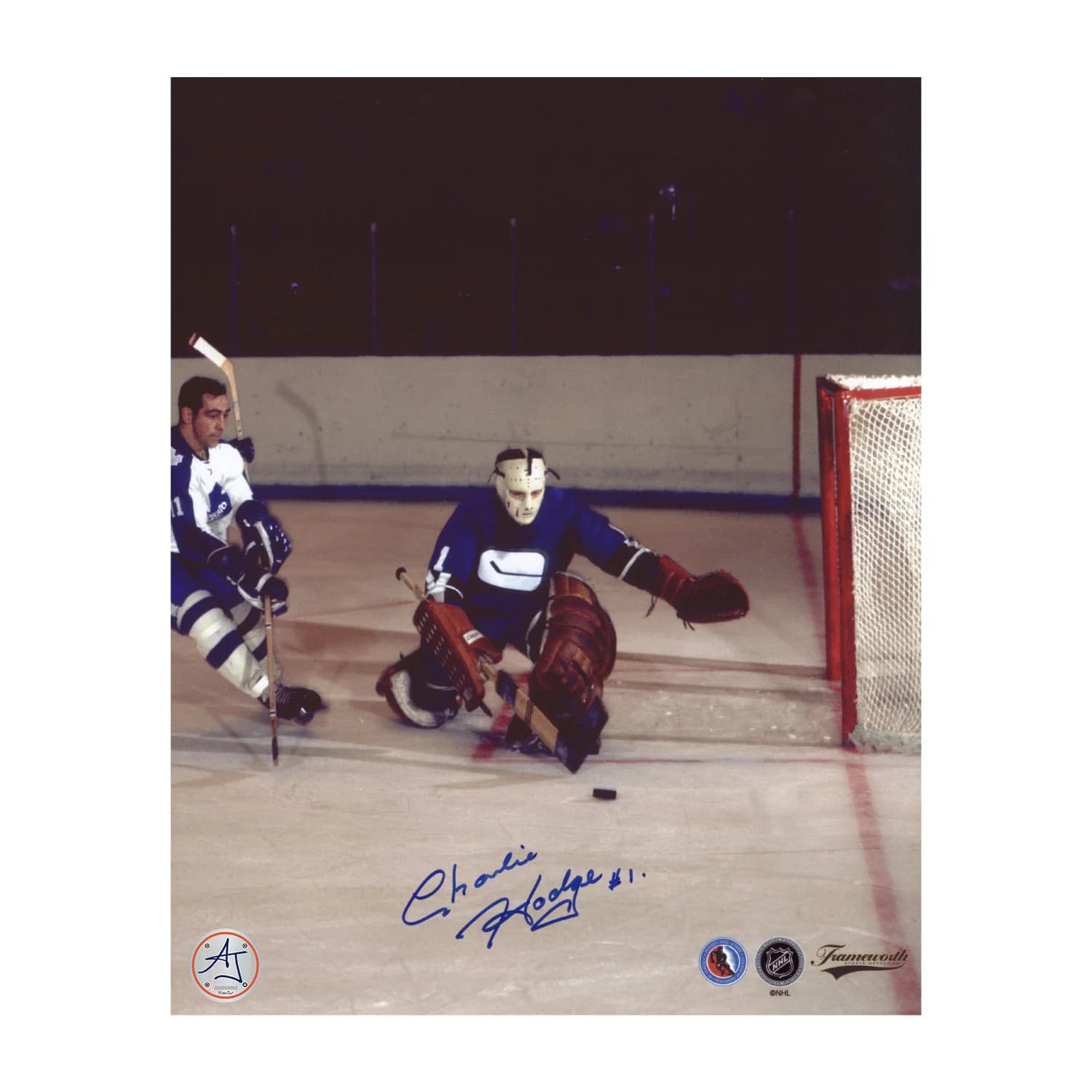 Charlie Hodge Autographed Vancouver Canucks Kick Save 8x10 Photo Charlie Hodge Photo 8x10-kick-save, Vancouver Canucks, supplier stock photo