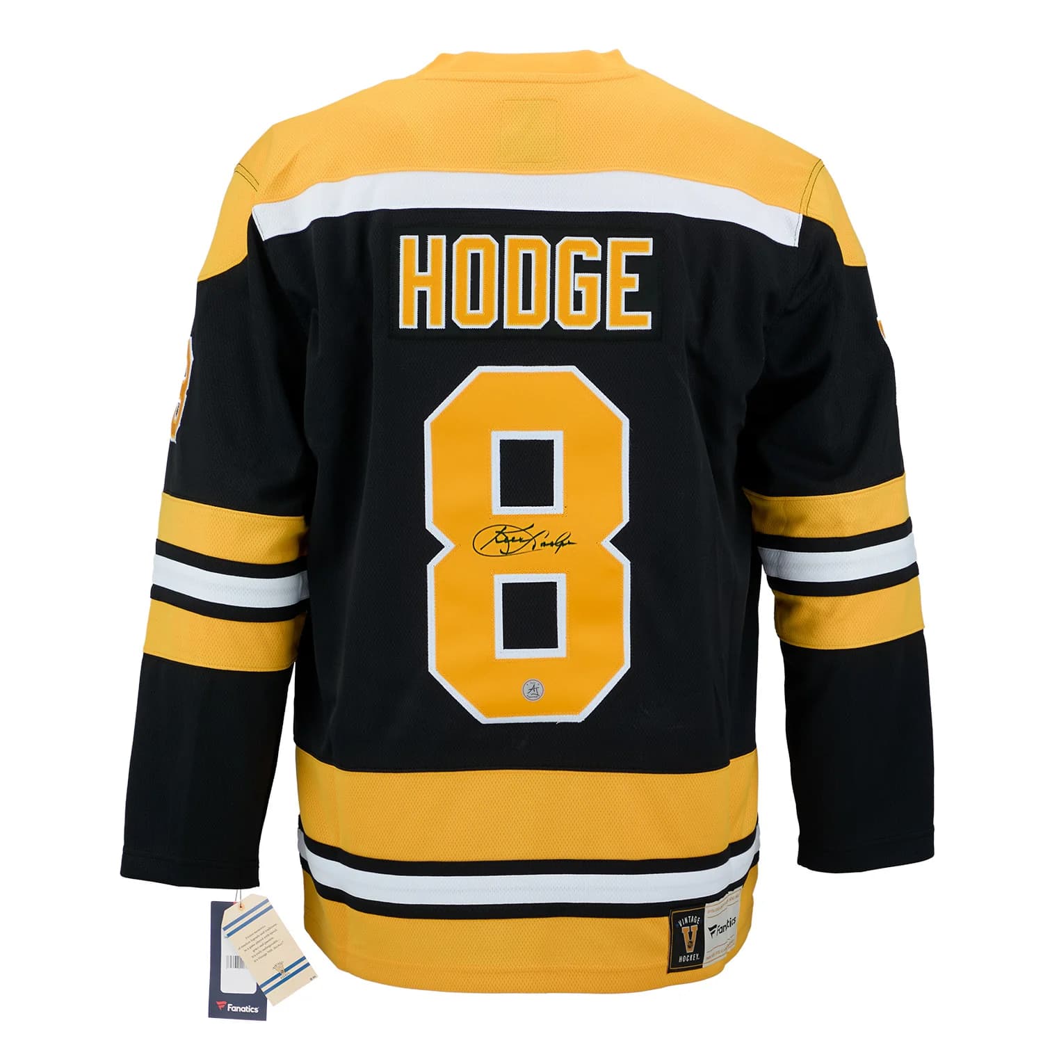 Ken Hodge Autographed Boston Bruins Fanatics Throwback Jersey Ken Hodge Jersey throwback, Boston Bruins, supplier stock photo