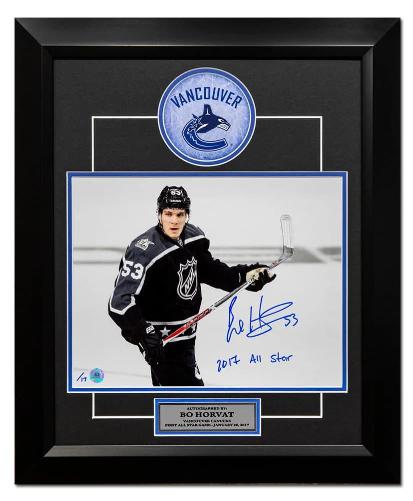 Bo Horvat 2017 All-Star Game Signed with 2017 All-Star Note 20x24 Frame #/17 Bo Horvat Other 20x24-2017-all-star-game-note-frame, supplier stock photo